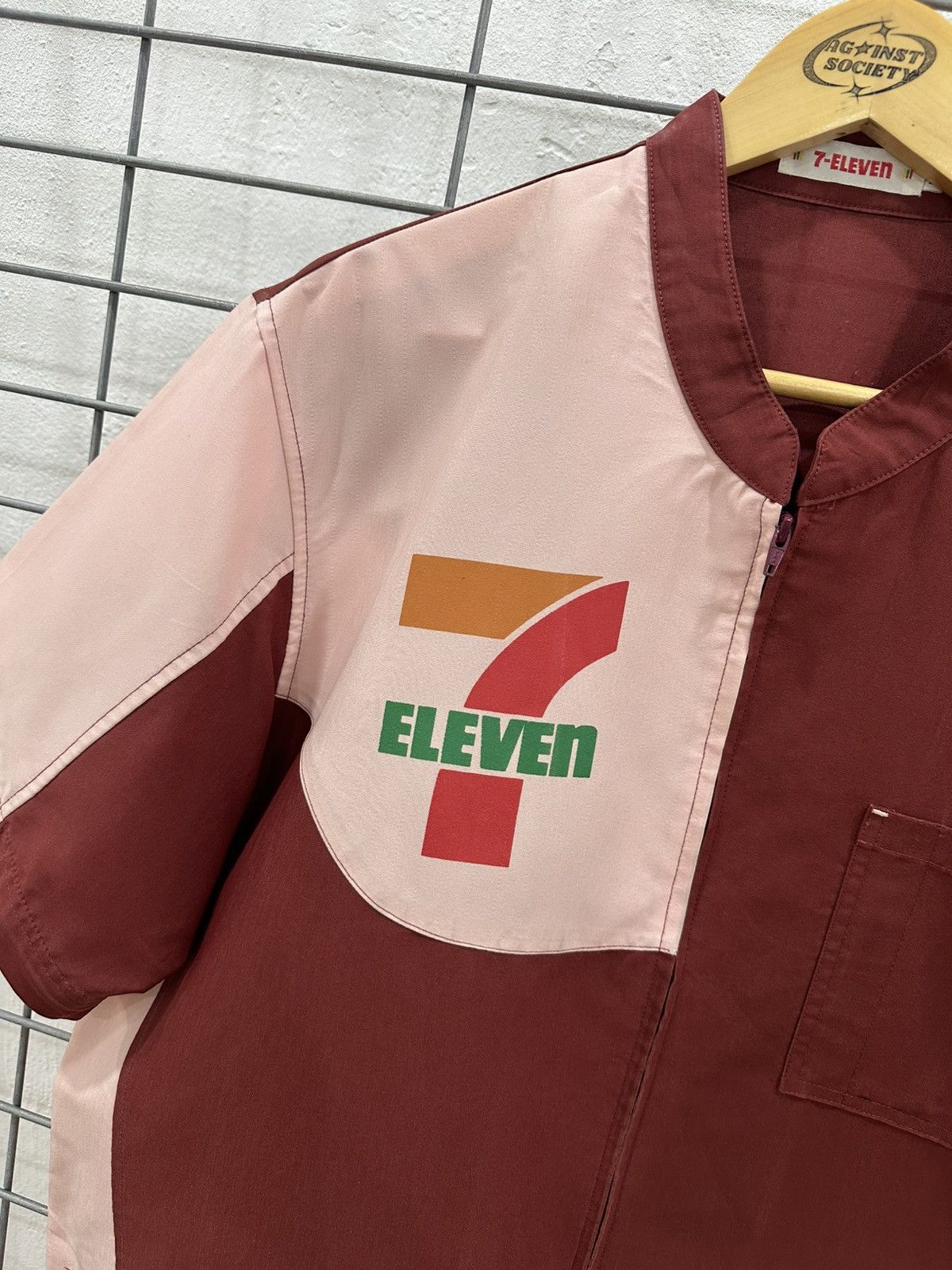 Vintage 7 Eleven 7-11 Uniform Zipper 3 Pocket Work Shirt Size US XL / EU 56 / 4 - 6 Thumbnail
