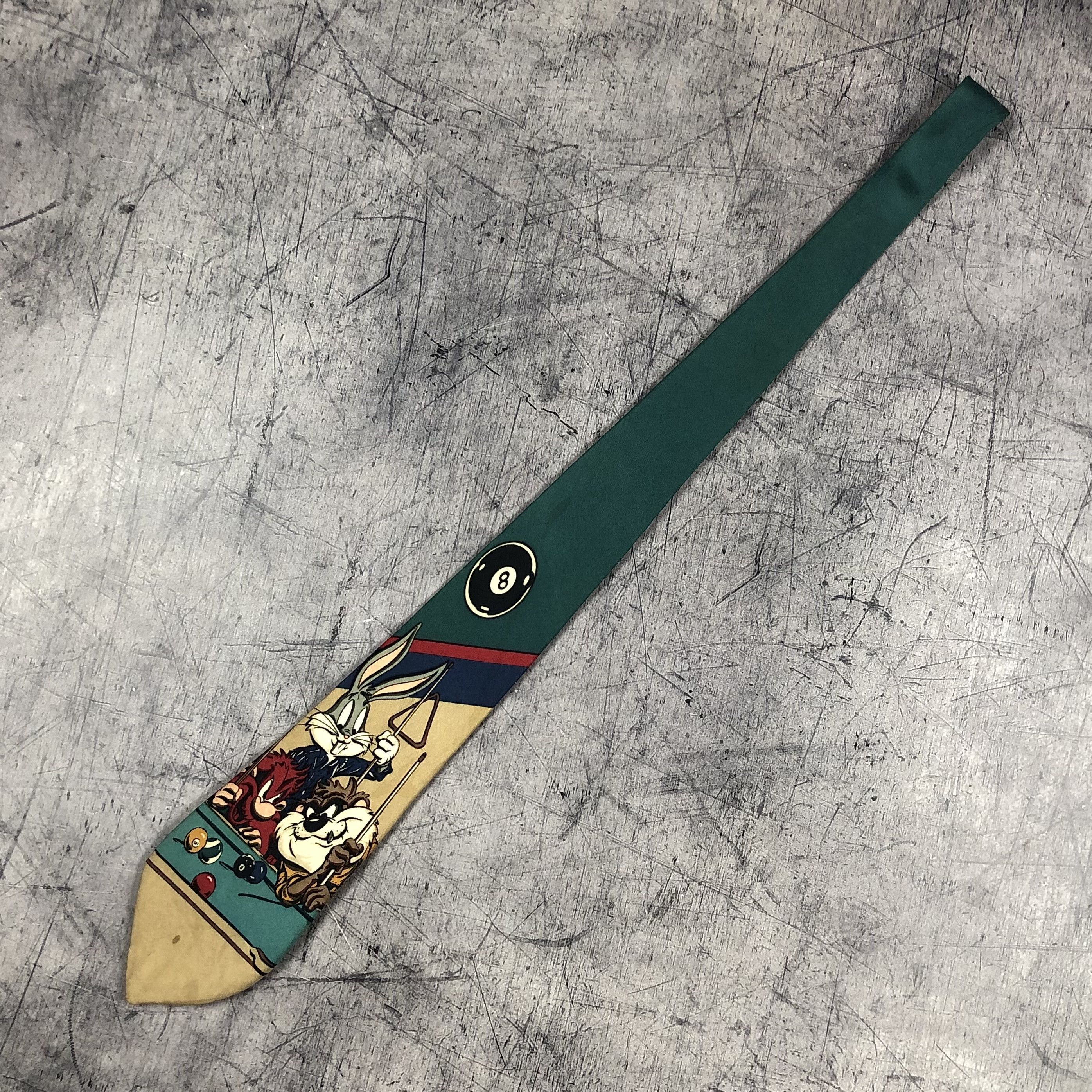 Warner Bros Vintage 1992 Warner Bros Billiards Looney Tunes Tie Size ONE SIZE - 3 Thumbnail