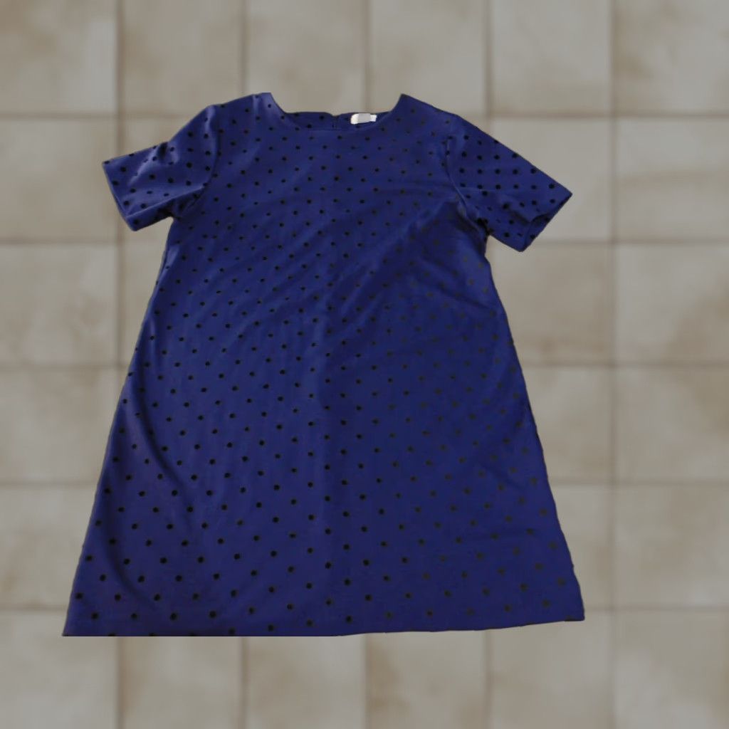 Old Navy Old Navy Dress Large Purple Zip Womens A-line Dots Polyester Wool? Size L / US 10 / IT 46 - 1 Thumbnail