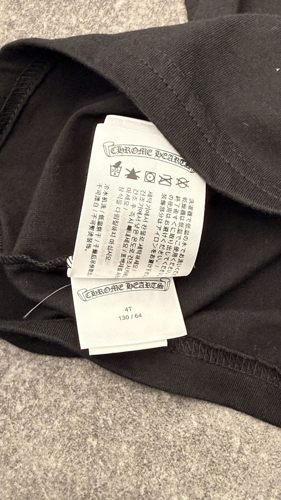 Chrome Hearts Chrome Hearts KIDS Horseshoe Pocket Tee Black / Pink Size US XXS / EU 40 - 6 Thumbnail