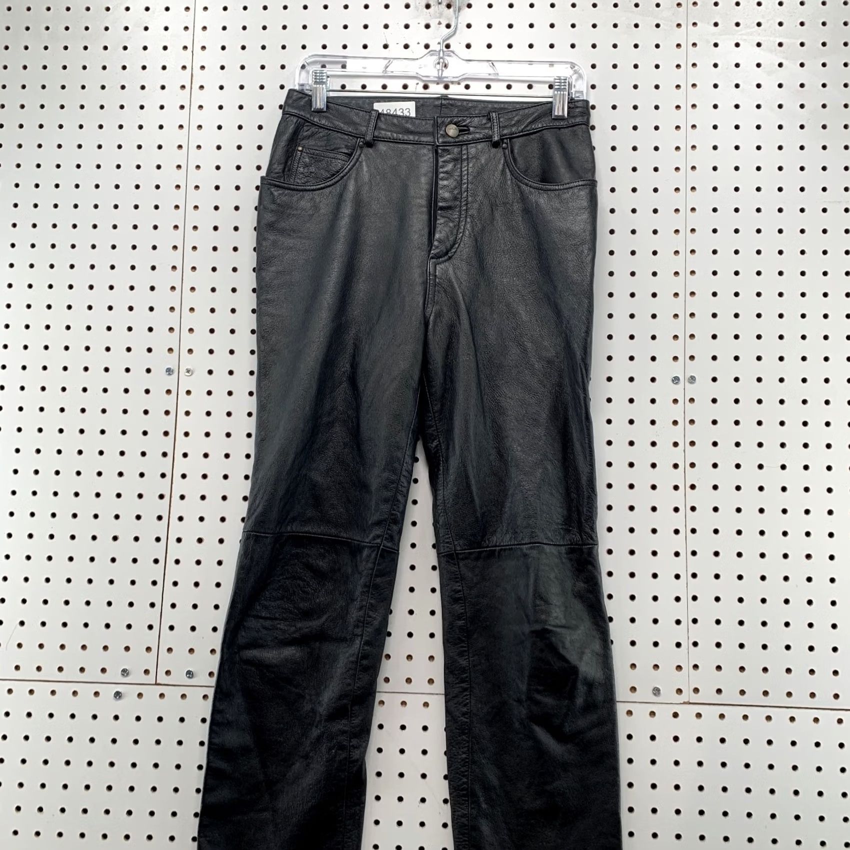 Vintage VINTAGE Colebrook Col Leather Pants Womens Size 6 Black Straight Fit 29x30 High Rise Size 28" / US 6 / IT 42 - 4 Thumbnail