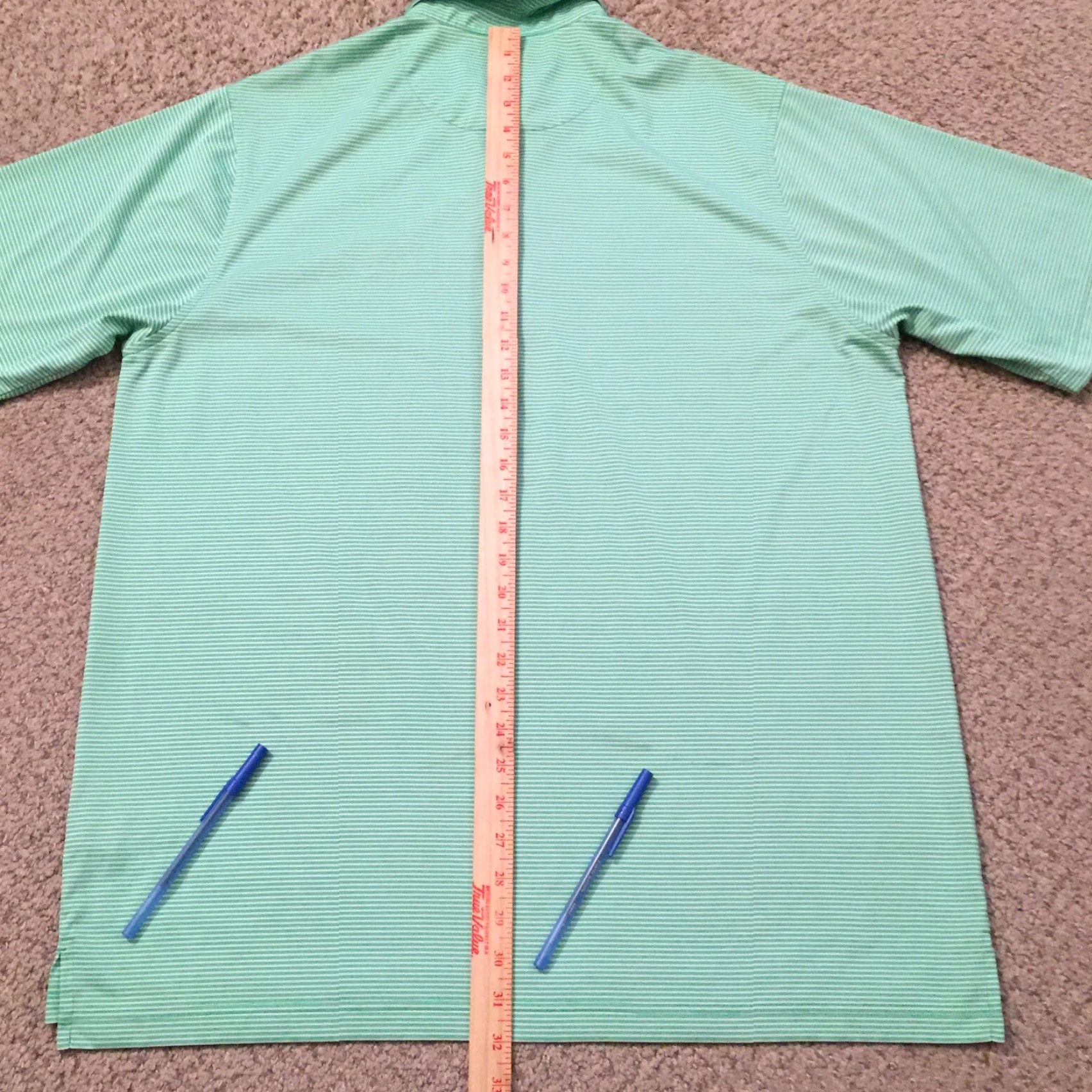 Vintage Donald Ross Polo Shirt Mens Large Green Striped Short Sleeve Size US L / EU 52-54 / 3 - 7 Thumbnail