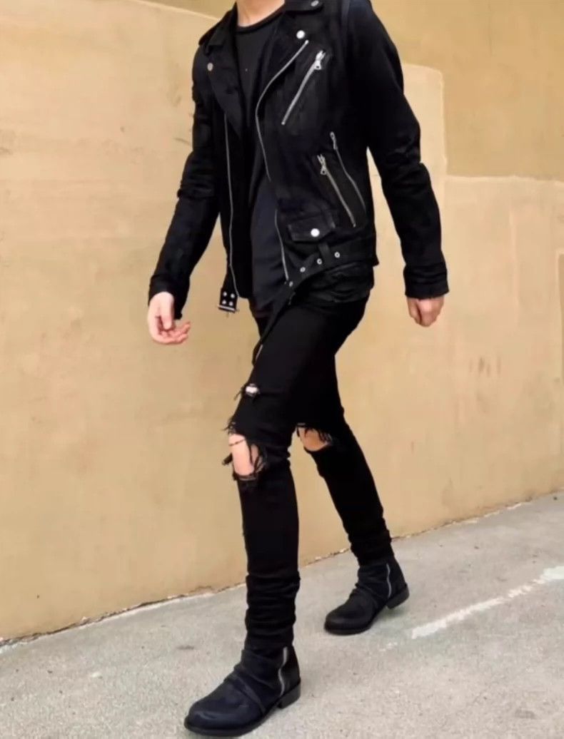 Amiri Black Suede Biker Jacket by Amiri-2506 Size US S / EU 44-46 / 1 - 8 Thumbnail