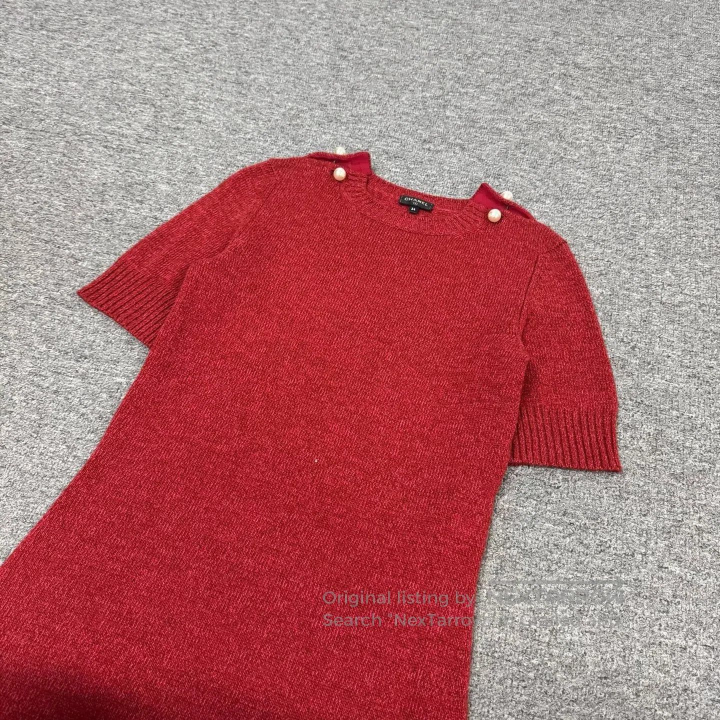 Chanel Chanel size 34 Red knitted dress| Size S / US 4 / IT 40 - 4 Thumbnail