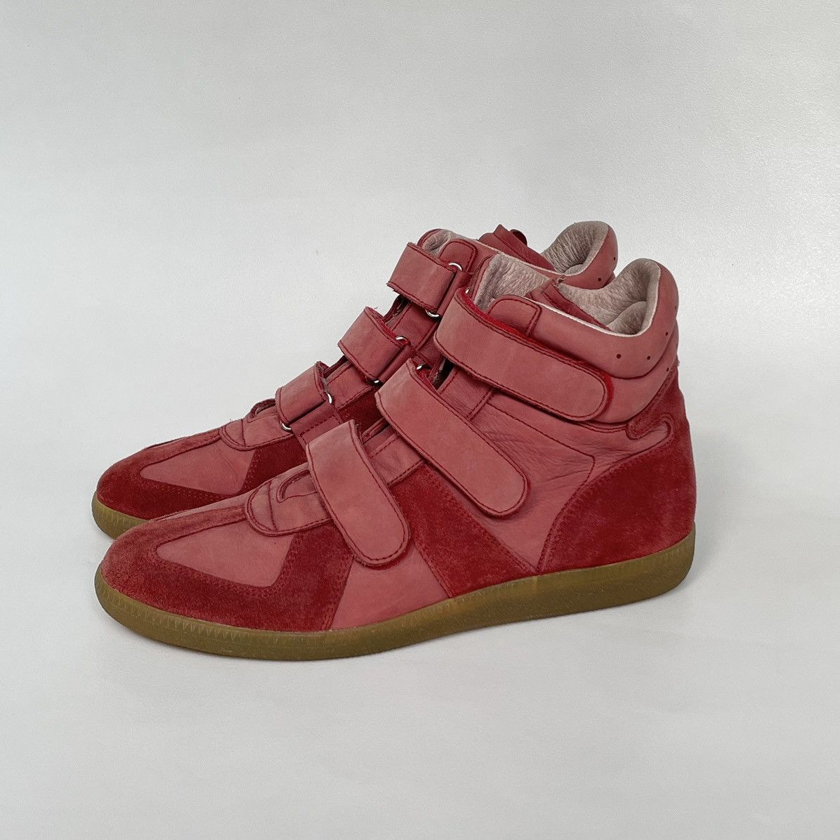 Maison Margiela OG Velcro Red Suede GAT Sneakers Size US 8 / EU 41 - 6 Thumbnail