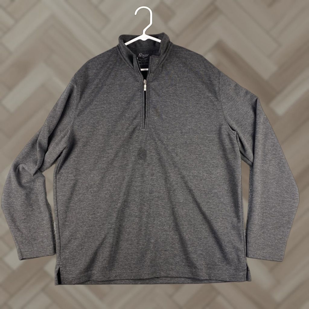 Vintage 17th Green 1/4 Zip Active Sweater Long Sleeve Shirt Men’s Large XXL gray /43-35 Size US XXL / EU 58 / 5 - 1 Thumbnail