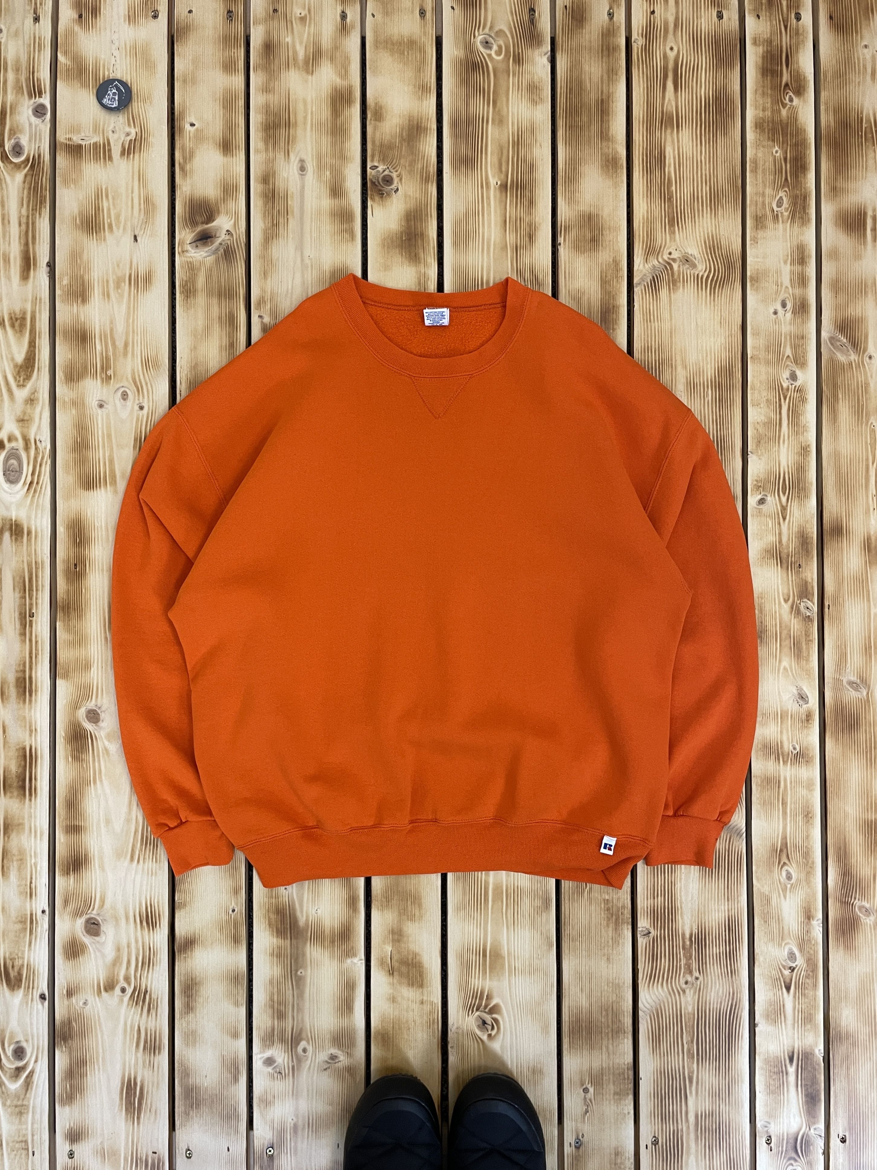 Russell Athletic Y2K Russell Athletic Blank Orange Sweatshirt Size US XXL / EU 58 / 5 - 1 Thumbnail