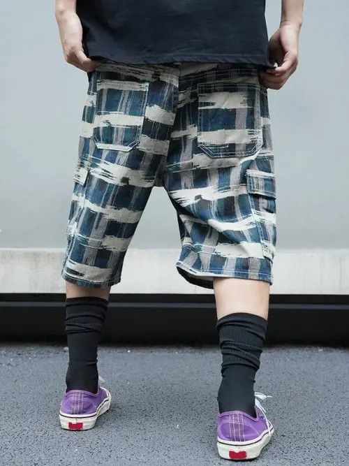 Japanese Brand × Vintage VINTAGE RETRO 90s drip street shorts PATCHWORK Size US 30 / EU 46 - 2 Thumbnail