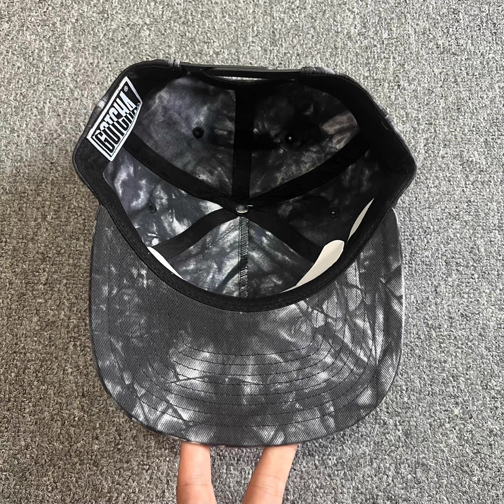 Gotcha Gotcha Washed Tie-Dye Flat Brim Baseball Cap Q7 Size ONE SIZE - 3 Thumbnail