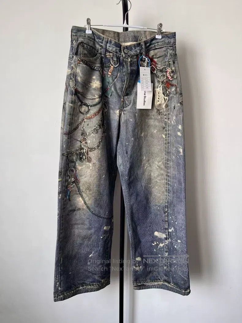 Acne Studios Acne Studios 3D printed low-rise loose jeans Size US 38 / EU 54 - 1 Thumbnail