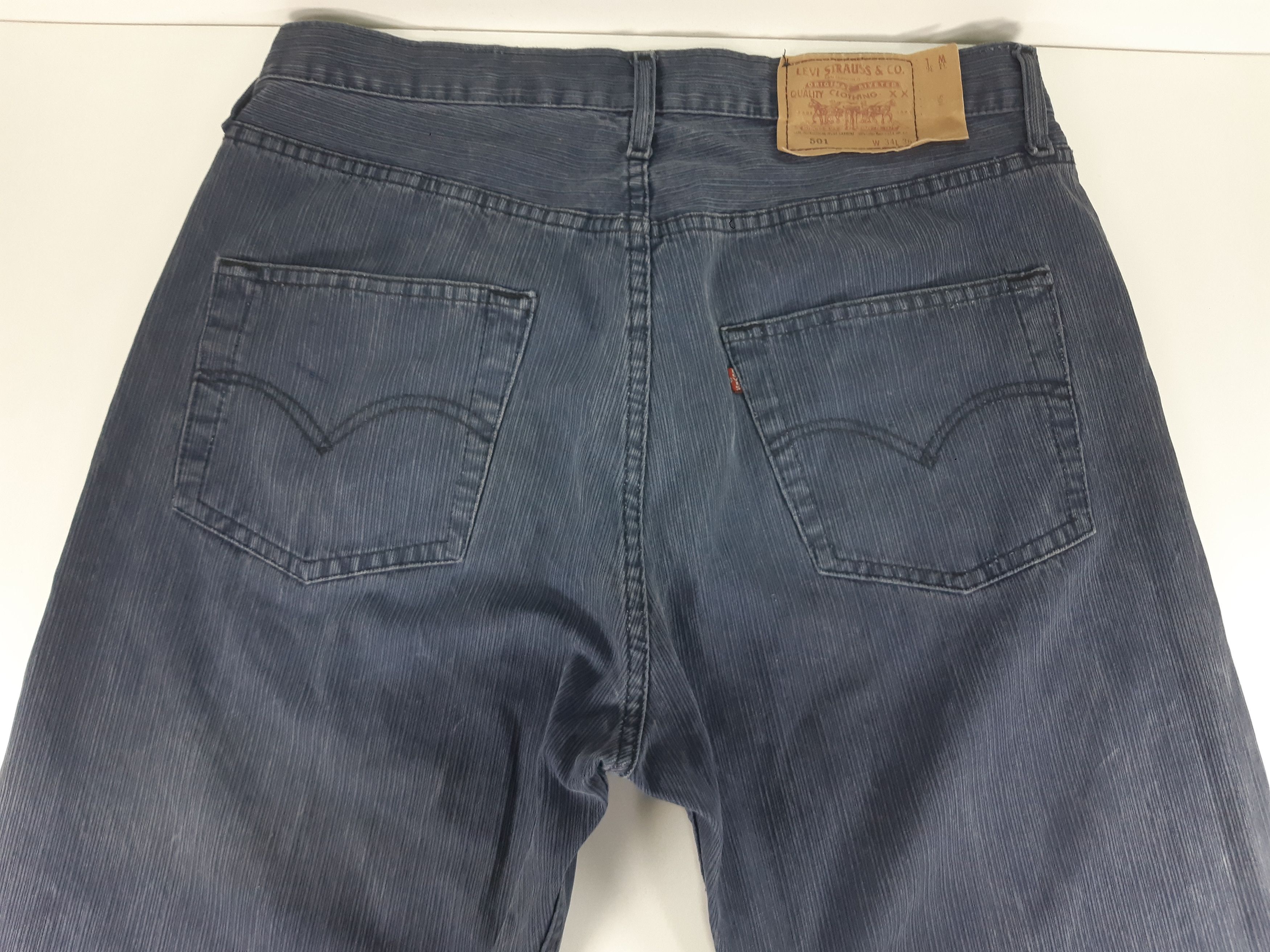 Levi's Vintage 90s LEVI'S 501 Gray Denim made in USA size W34/L36 Size US 34 / EU 50 - 4 Thumbnail