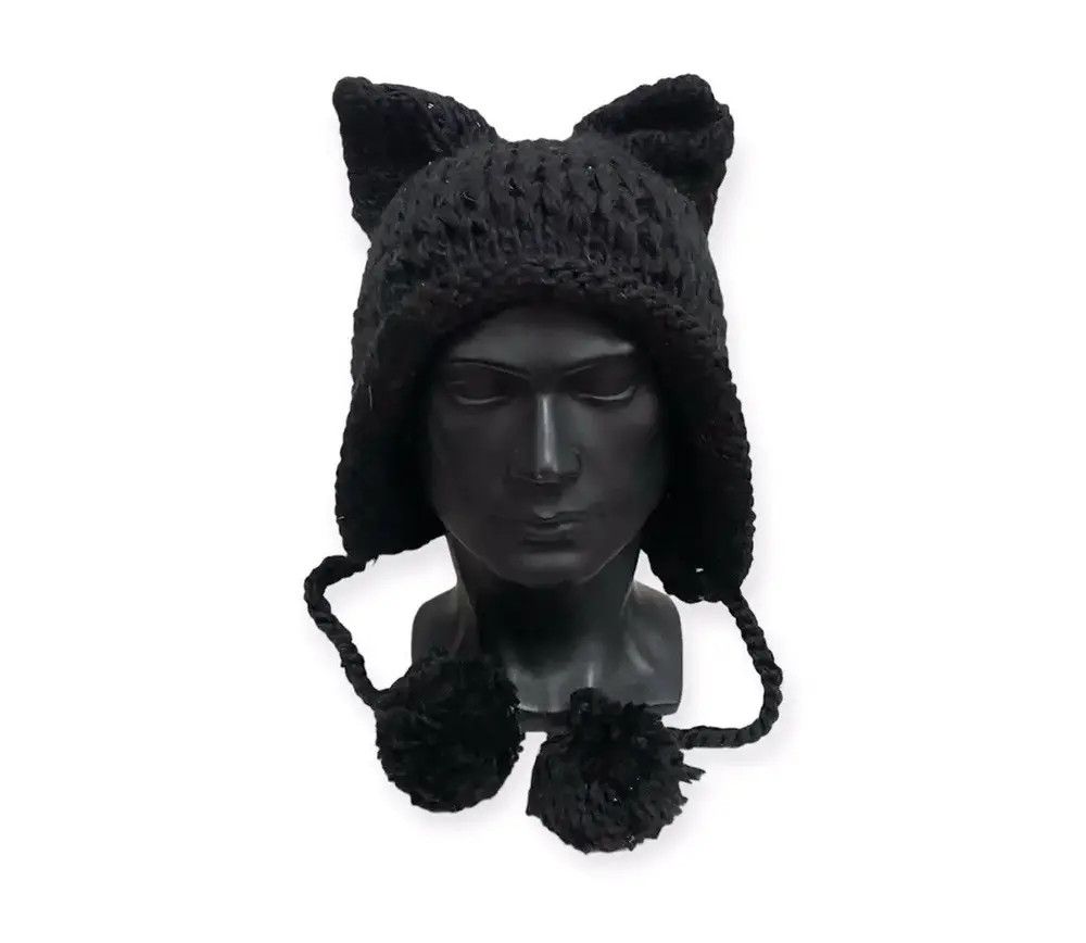 Japanese Brand × Kapital × Vintage Rare Japanese Brand Bunny Horn Knit Beanie Hat Size ONE SIZE - 1 Thumbnail