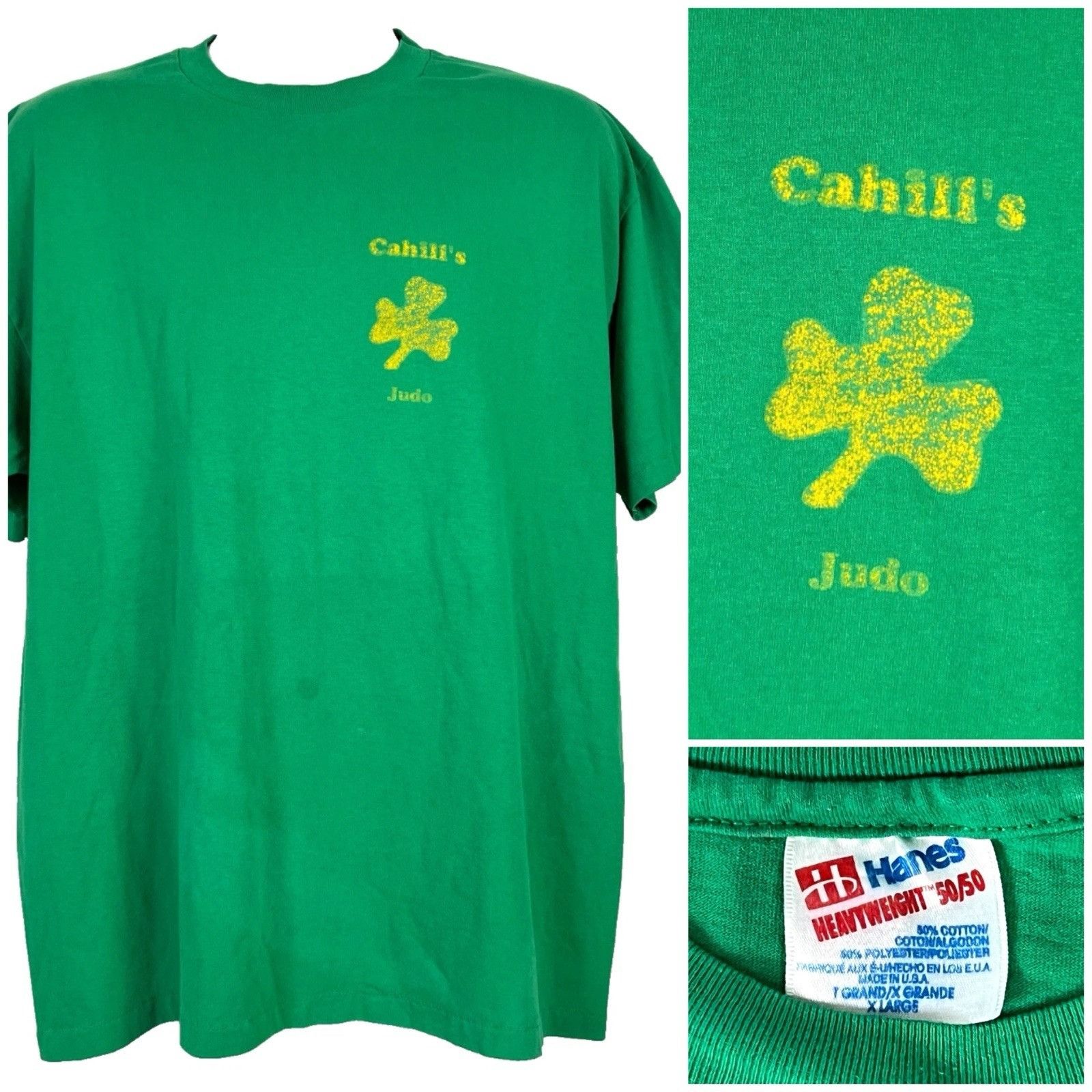 Hanes Cahill's Judo Vtg Mens T-Shirt size XL Danzan Ryu Hanes Sing Size US XL / EU 56 / 4 - 1 Thumbnail