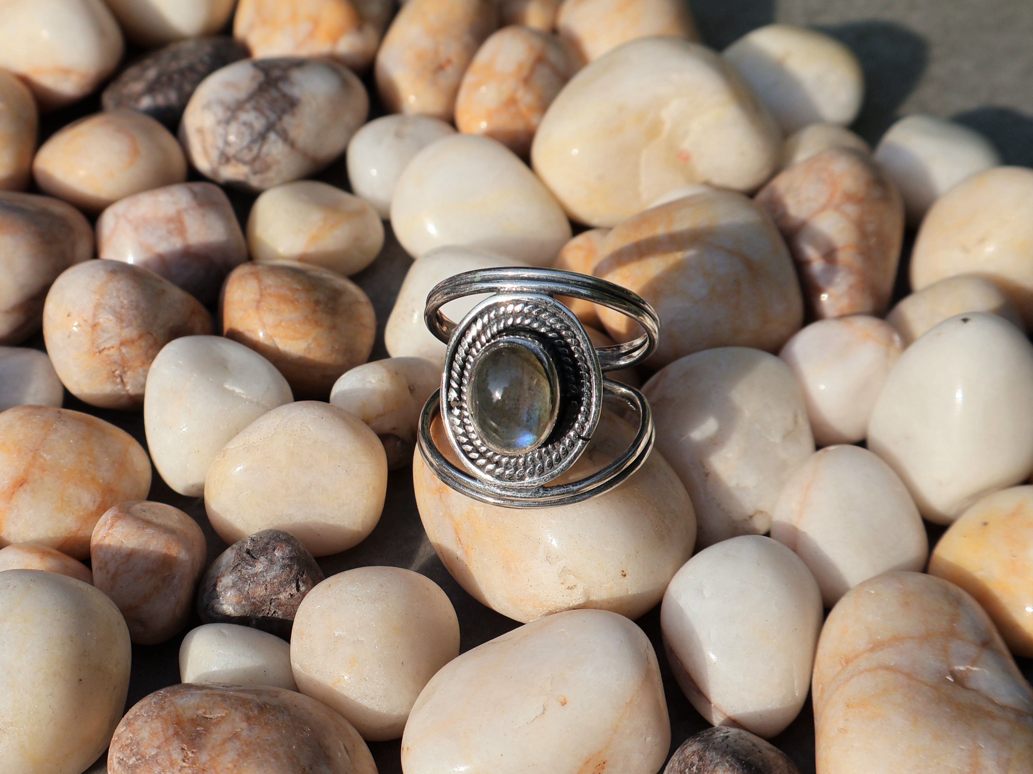 Handmade Labradorite Ring, Sterling Silver Ring, Handmade Women Ring, Size ONE SIZE - 4 Thumbnail