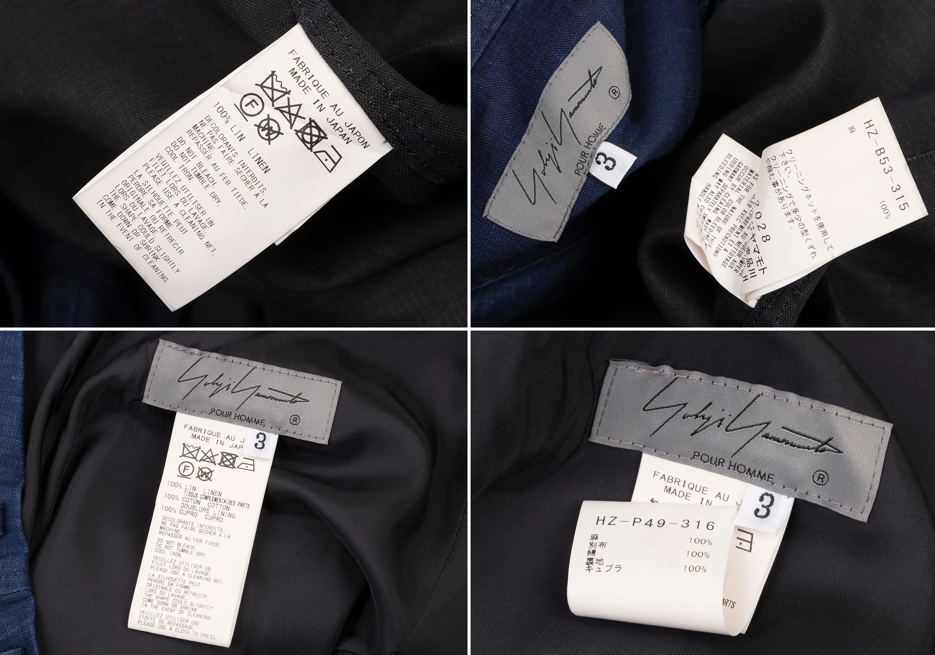 Yohji Yamamoto Yohji Yamamoto Indigo Linen Set-Up Blue 3 Size US 34 / EU 50 - 20 Thumbnail