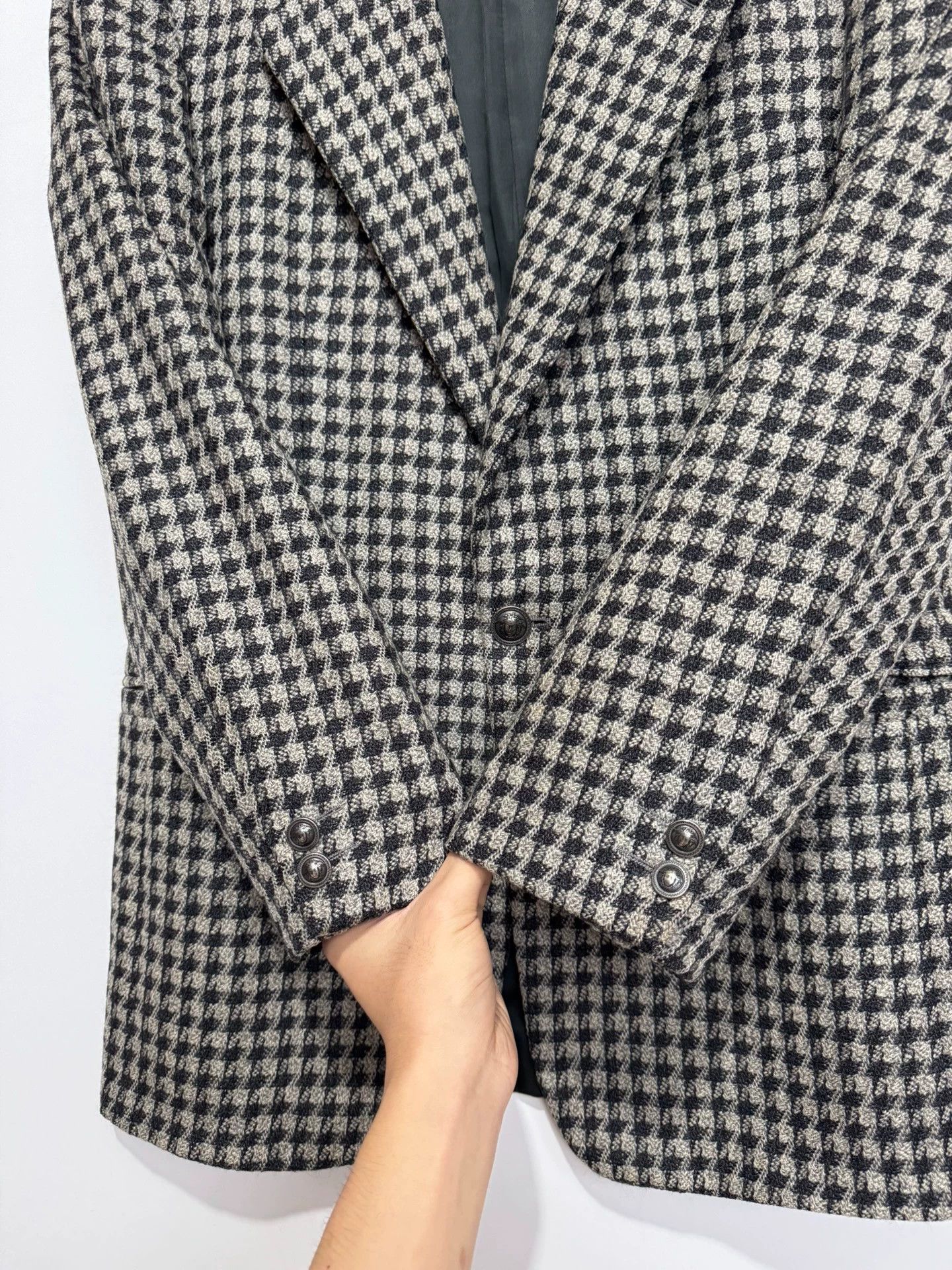 Versace Versace Houndstooth Tweed Blazer 48 Size 48S - 3 Thumbnail