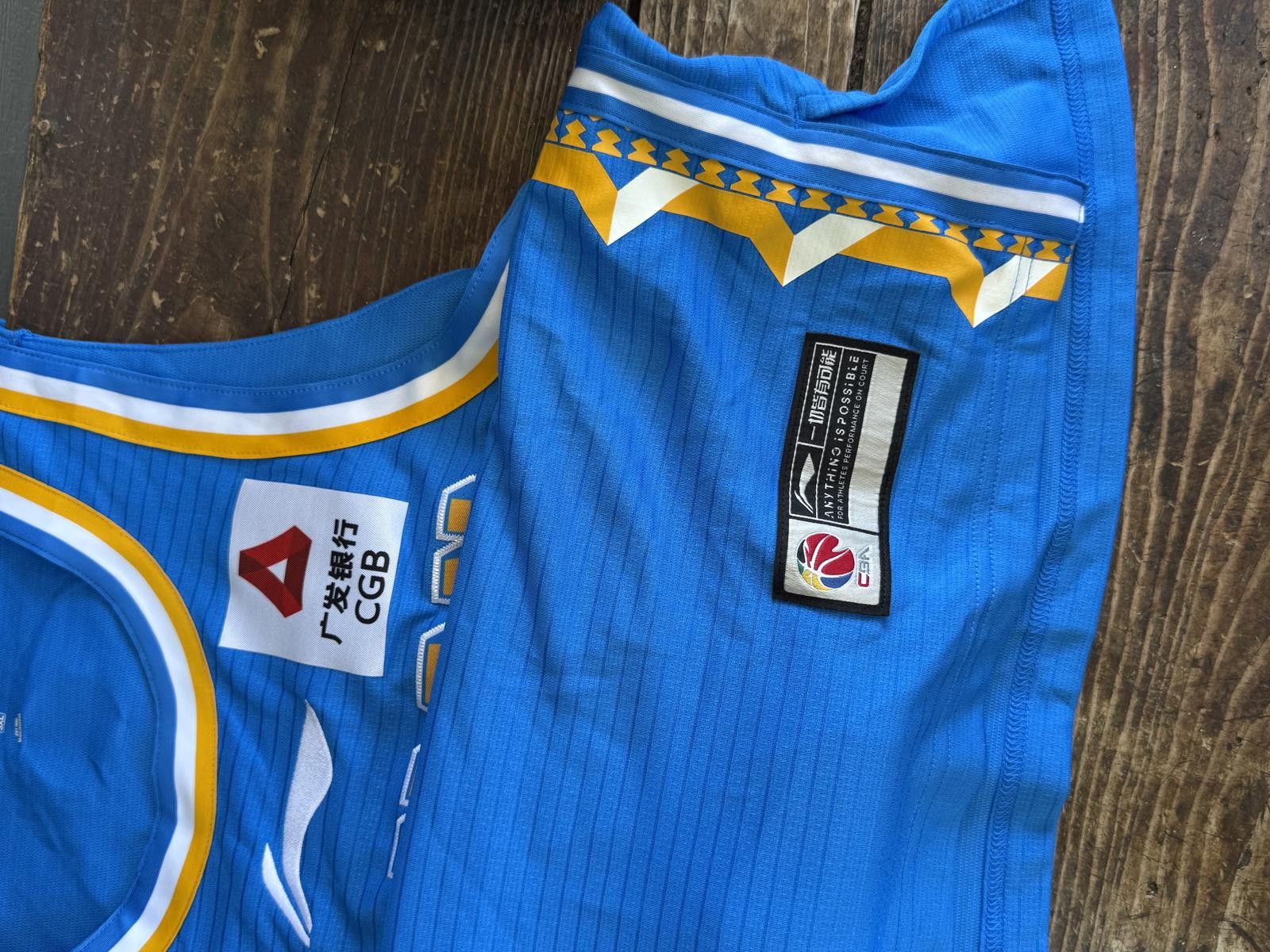 Designer Fijian CBA basketball jersey player worn Size US XXL / EU 58 / 5 - 2 Thumbnail