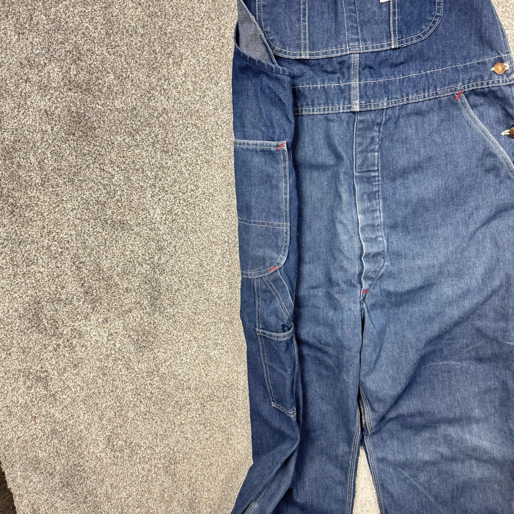 Vintage VINTAGE Big Mac Denim Bib Overalls Mens 44x30.5 Blue Square Back Workwear Utility Pants Size US 44 / EU 60 - 4 Thumbnail