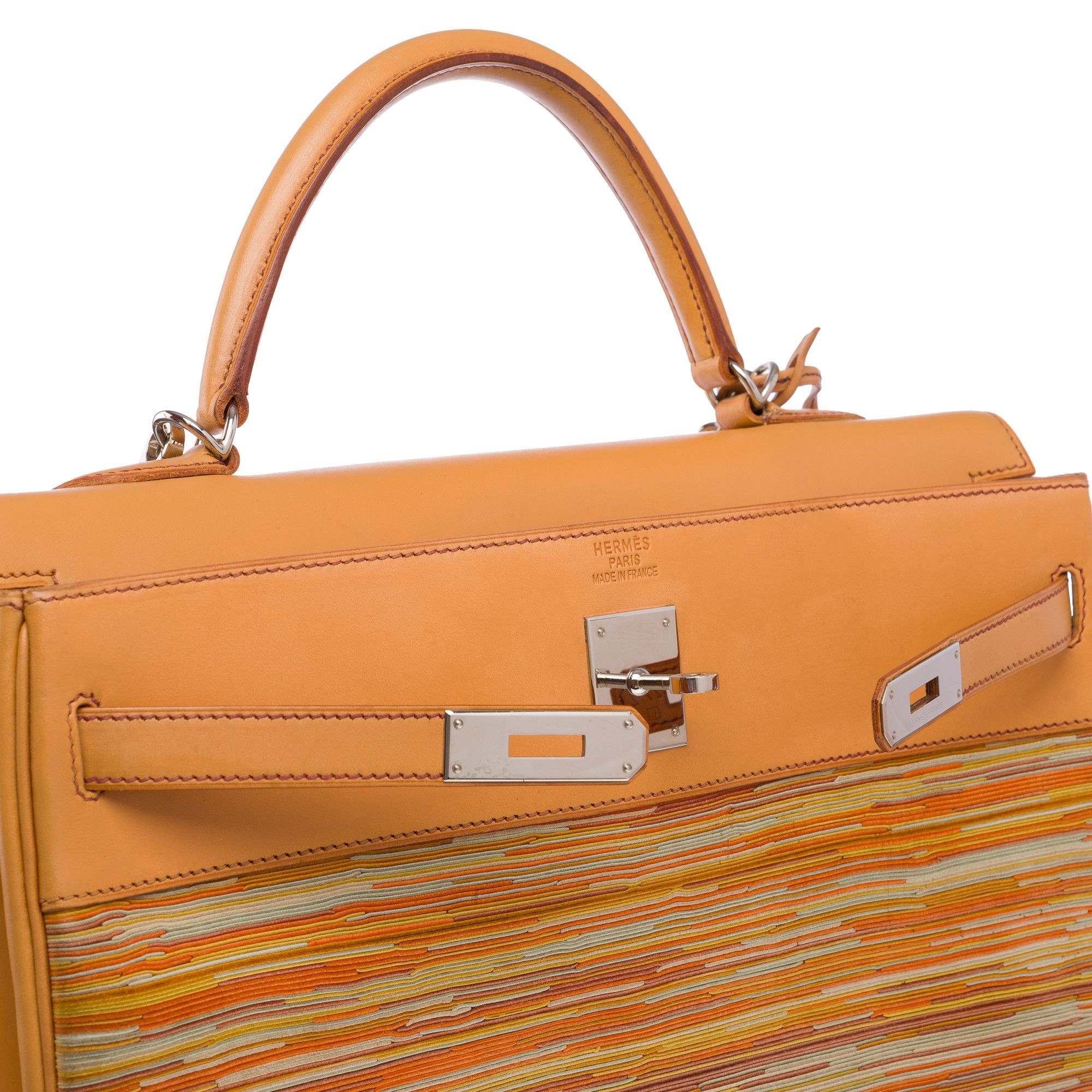 Hermes HERMES Kelly 35 in Beige Leather Size ONE SIZE - 7 Thumbnail