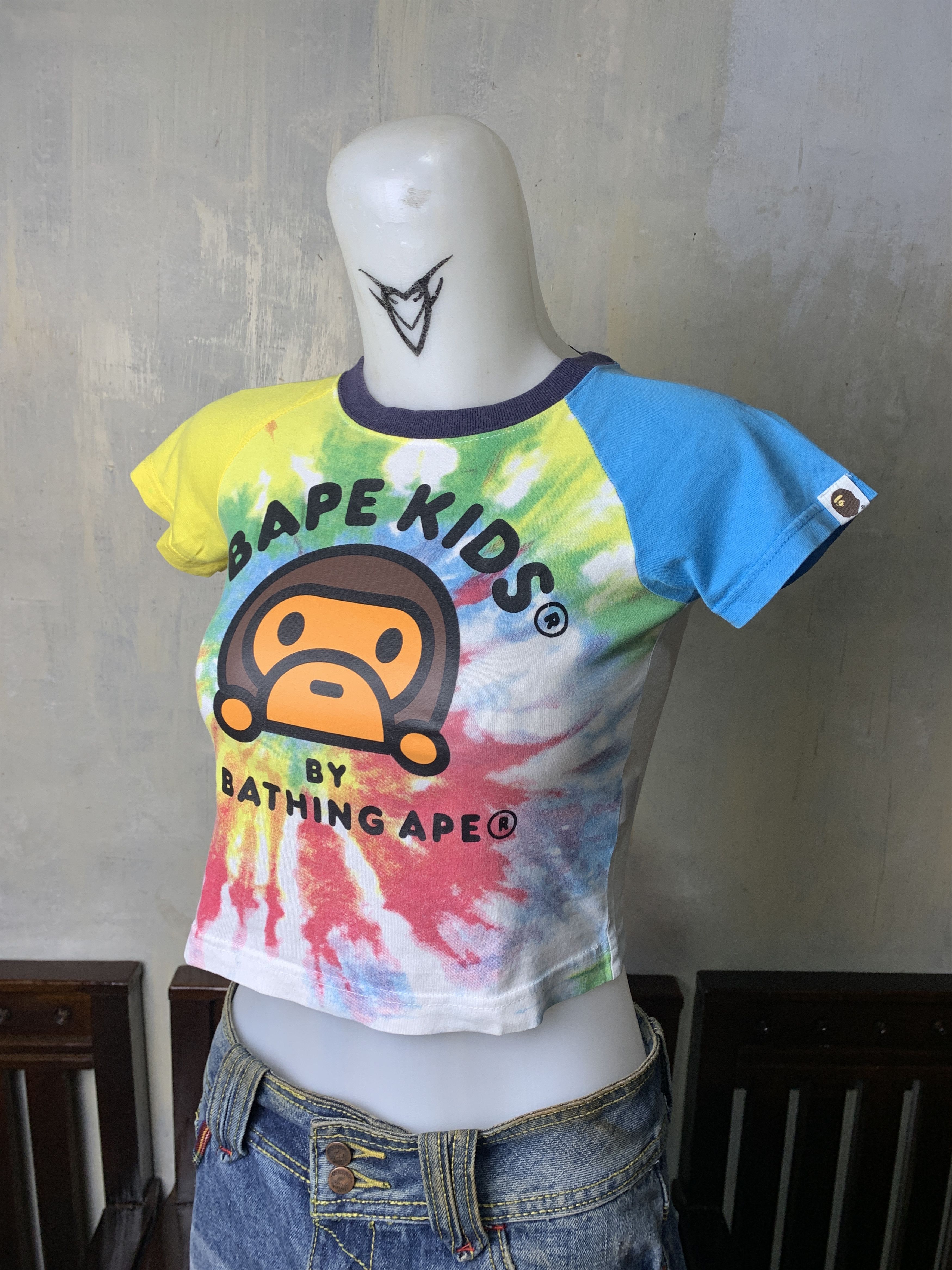 Bape A Bathing Ape Tie-Dye Baby Tee (XS) Size XS / US 0-2 / IT 36-38 - 2 Thumbnail