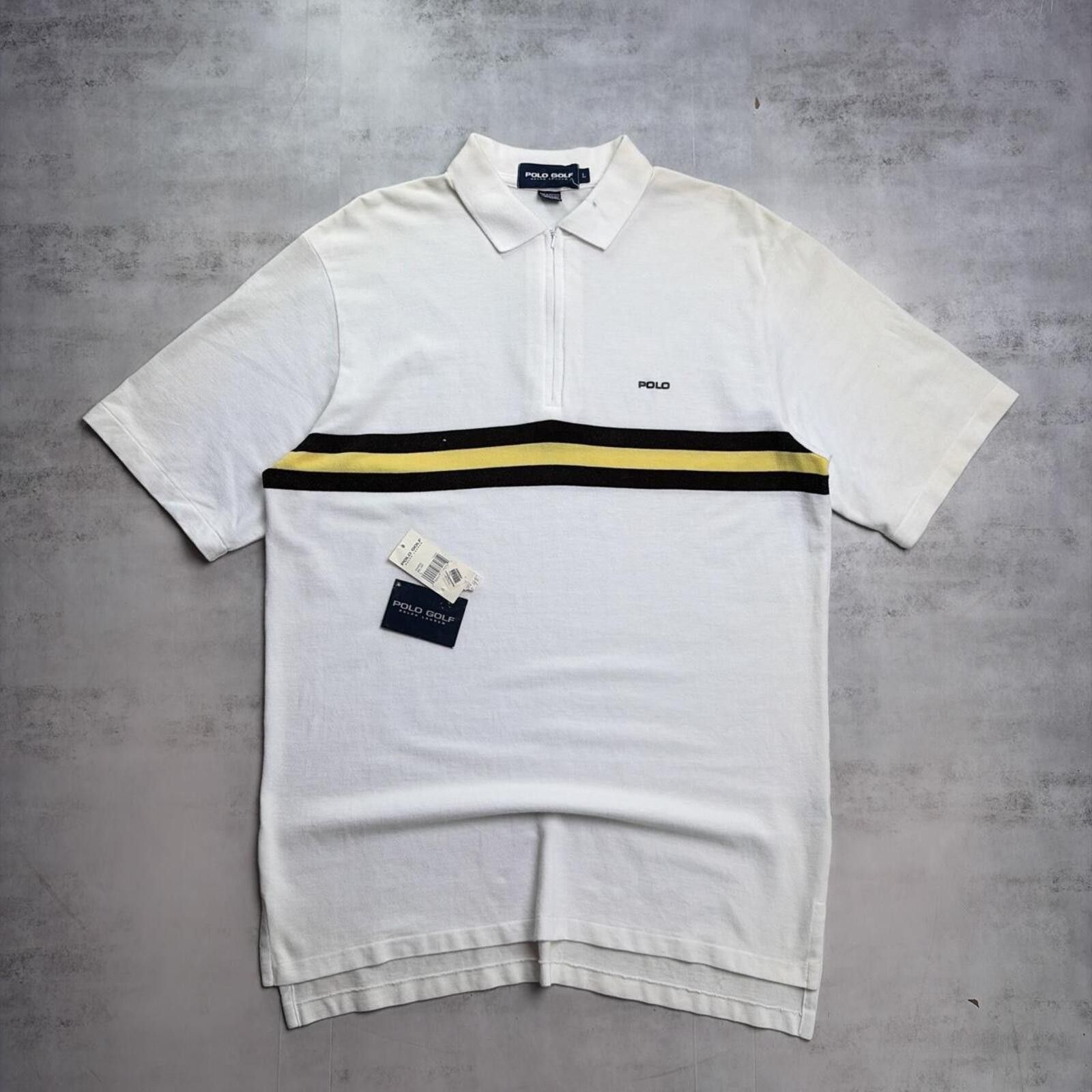 Polo Ralph Lauren Vintage 90’s White Polo Golf Distressed Deadstock Polo Shirt Size US L / EU 52-54 / 3 - 1 Thumbnail