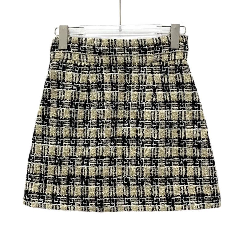 Gucci Gucci Color-blocked plaid double G buckle tweed short skirt Size 24" / US 00 / IT 34 - 2 Thumbnail