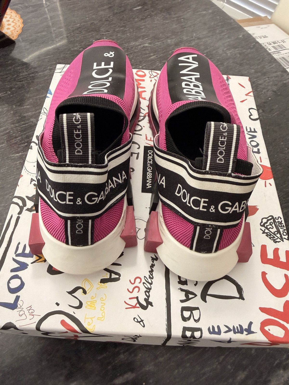 Dolce & Gabbana DOLCE & GABBANA Shoes Sorrento Sneakers Fuchsia size 37 Size US 7 / IT 37 - 3 Thumbnail