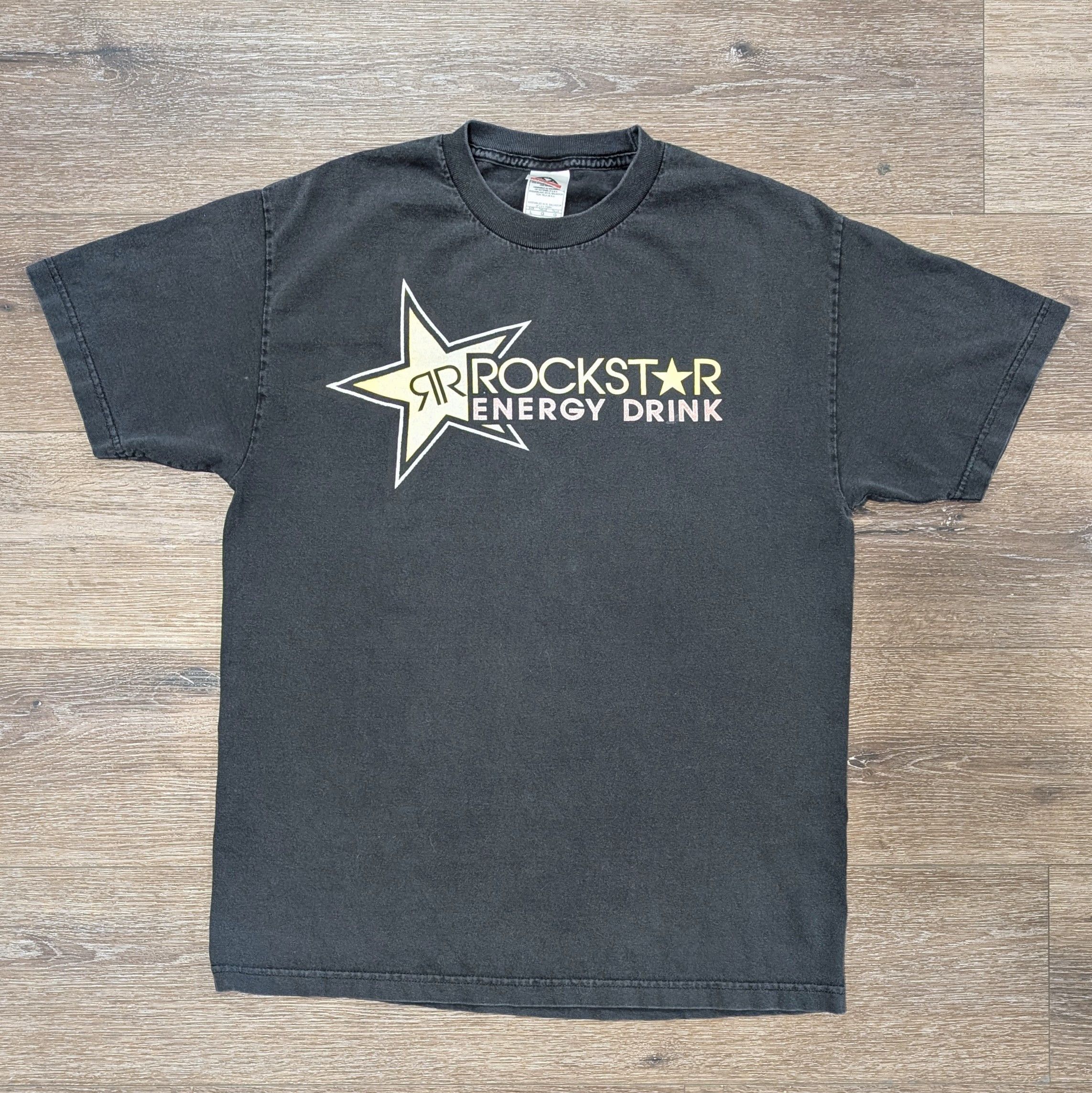 Vintage Vintage Rockstar Energy Drink logo t-shirt - SIZE L Size US XL / EU 56 / 4 - 1 Thumbnail