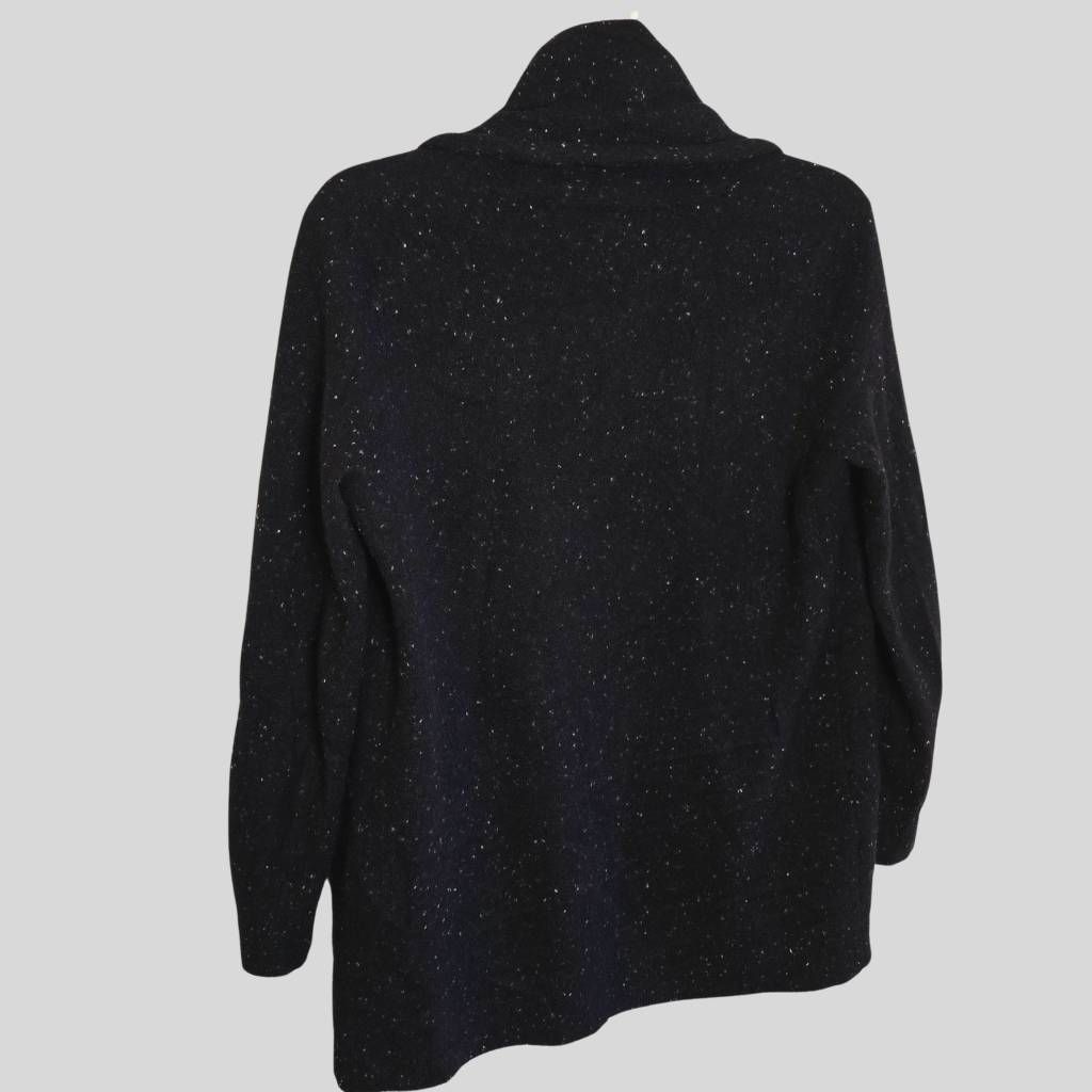 Bloomingdale's C by Bloomingdale’s 100% Cashmere Cardigan Black Open Front Size S / US 4 / IT 40 - 3 Thumbnail