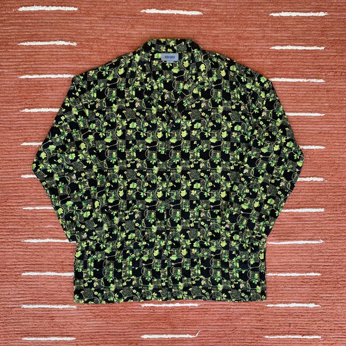 Kenzo KENZO Abstract Floral Wool Overshirt Size US L / EU 52-54 / 3 - 1 Thumbnail