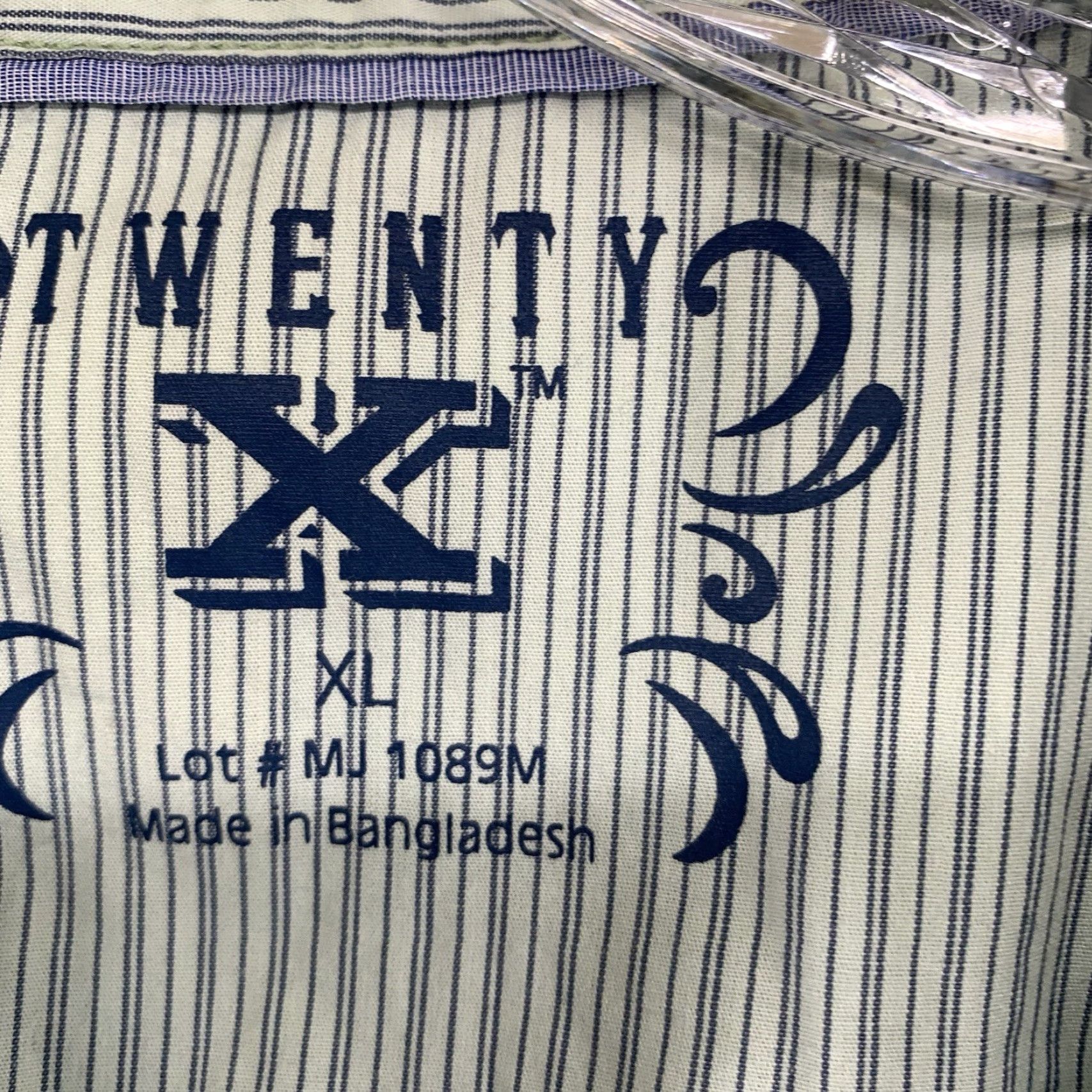 Wrangler Wrangler 20X Men's Western Shirt XL Green Blue Striped Casual Workwear Long Sleeve Pearl Snap Size US XL / EU 56 / 4 - 2 Thumbnail