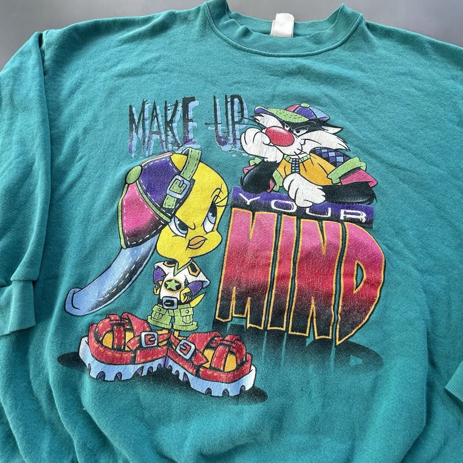 Vintage VTG Looney Tunes Tweety Bird Sweatshirt Mens Size US L / EU 52-54 / 3 - 1 Thumbnail