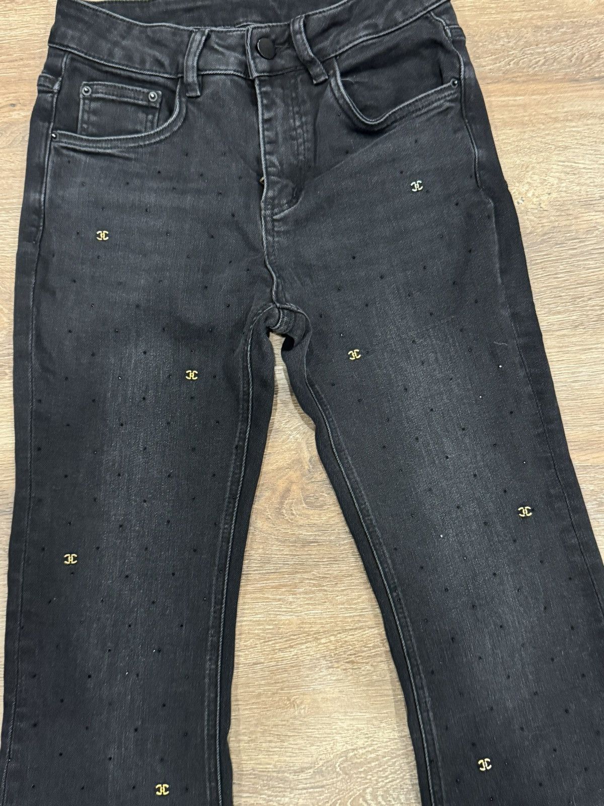 Japanese Brand Bedazzled Flare Denim Jeans Size US 30 / EU 46 - 7 Thumbnail