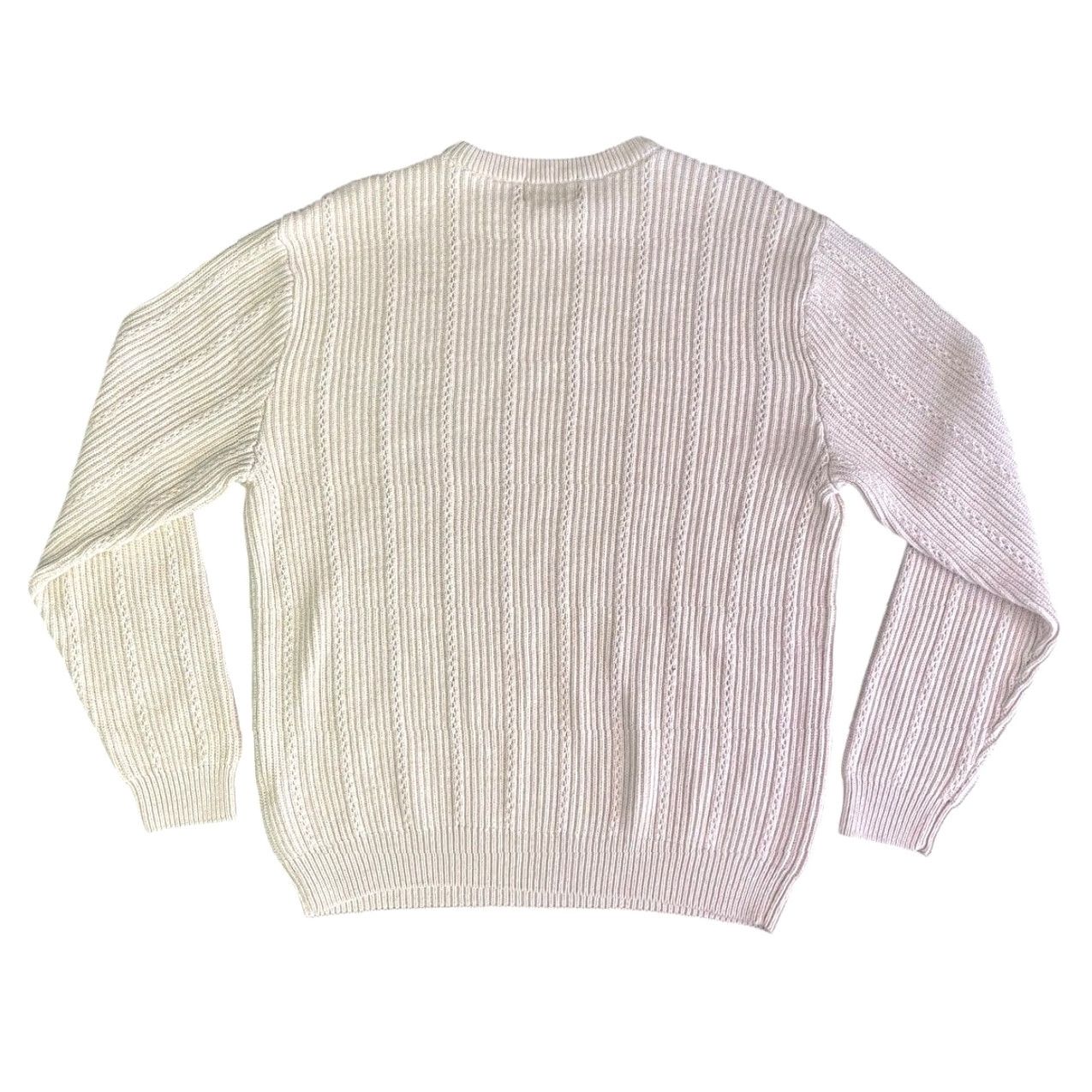 Ralph Lauren VINTAGE Chaps Ralph Lauren Sweater Cable Knit Crew Neck Unisex Adults L Cream 90s Fisherman Chunky Knit Cotton Size US L / EU 52-54 / 3 - 2 Thumbnail