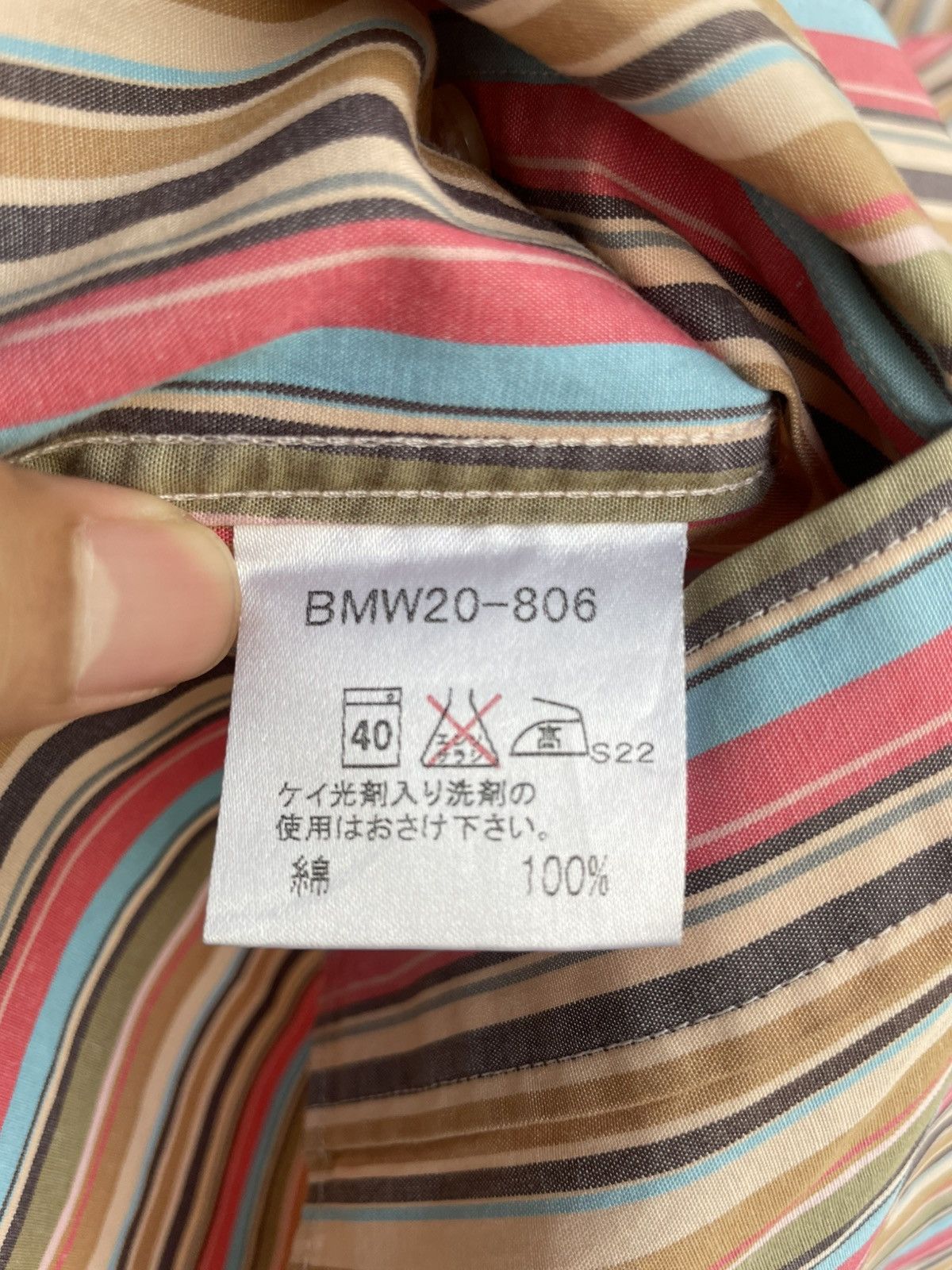 Burberry 2000s Burberry Stripe Multi Color Shirt Novacheck Hysteric Size US L / EU 52-54 / 3 - 7 Thumbnail