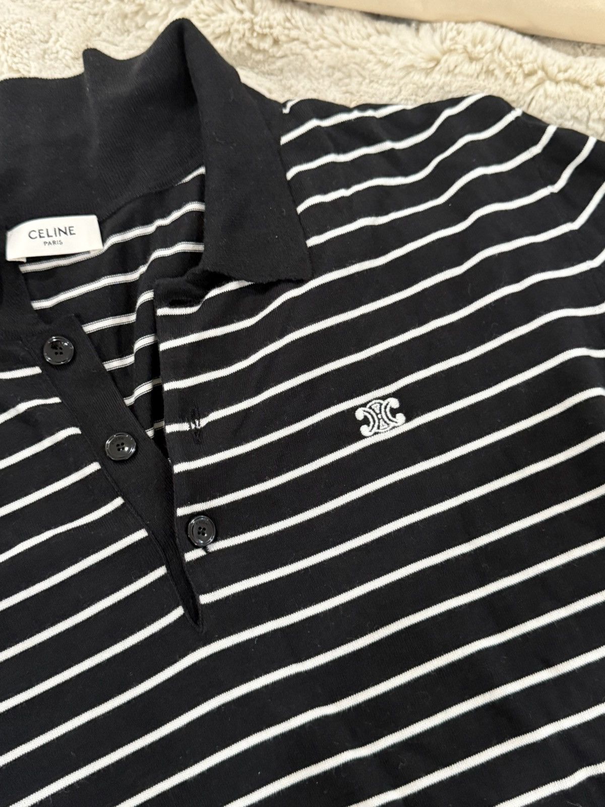 Celine Celine slim fit logo polo shirt Size US M / EU 48-50 / 2 - 5 Thumbnail