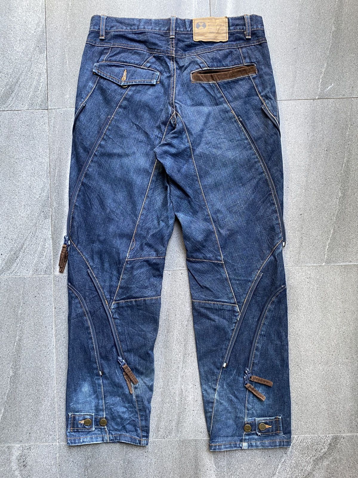 Final Home Fanal Home Zip Panel Denim Pants Size US 32 / EU 48 - 3 Thumbnail