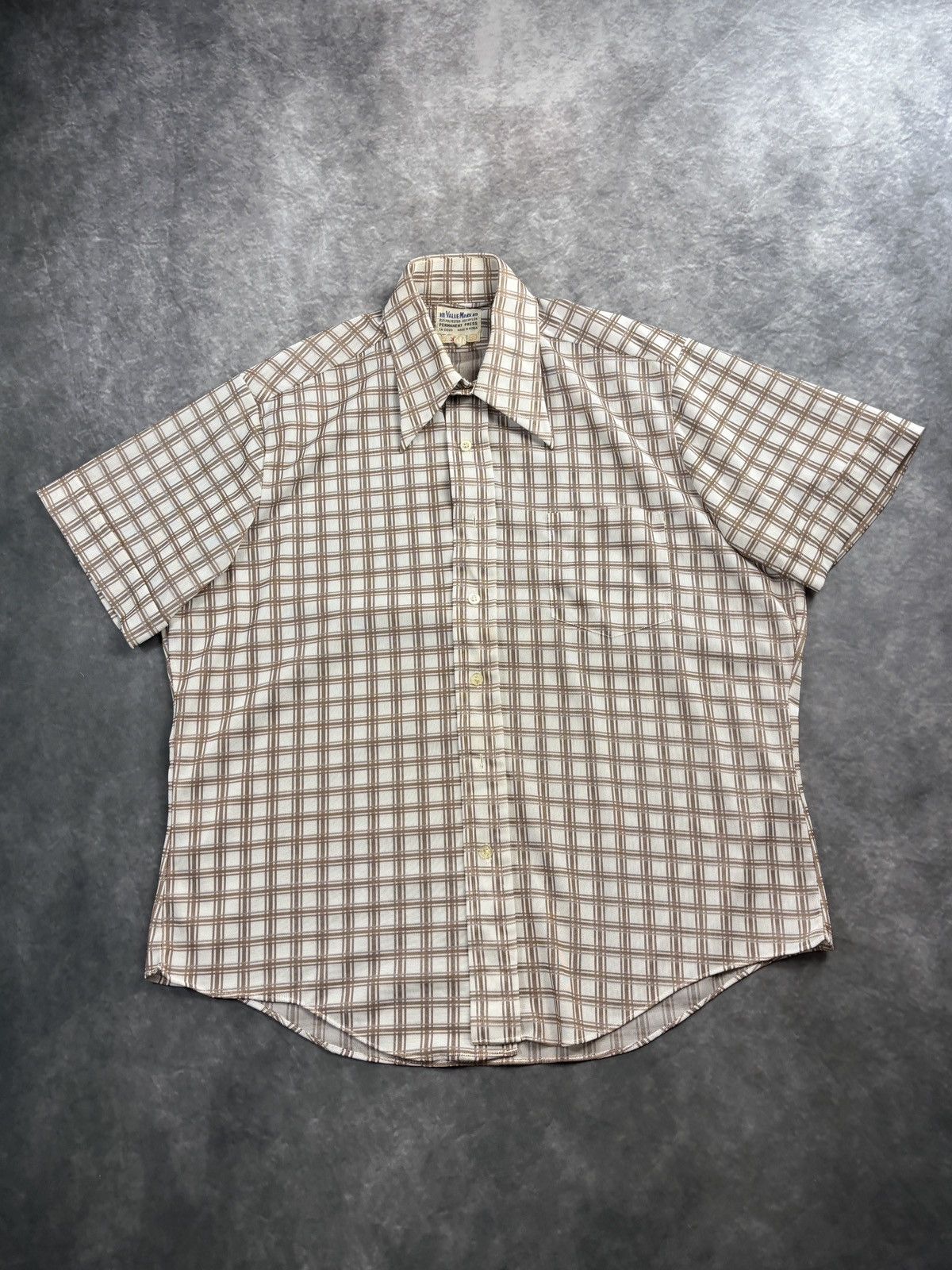 Vintage 1960s Sheer Shortsleeve Shirt True Vintage Mesh Straight Hem Size US M / EU 48-50 / 2 - 11 Thumbnail