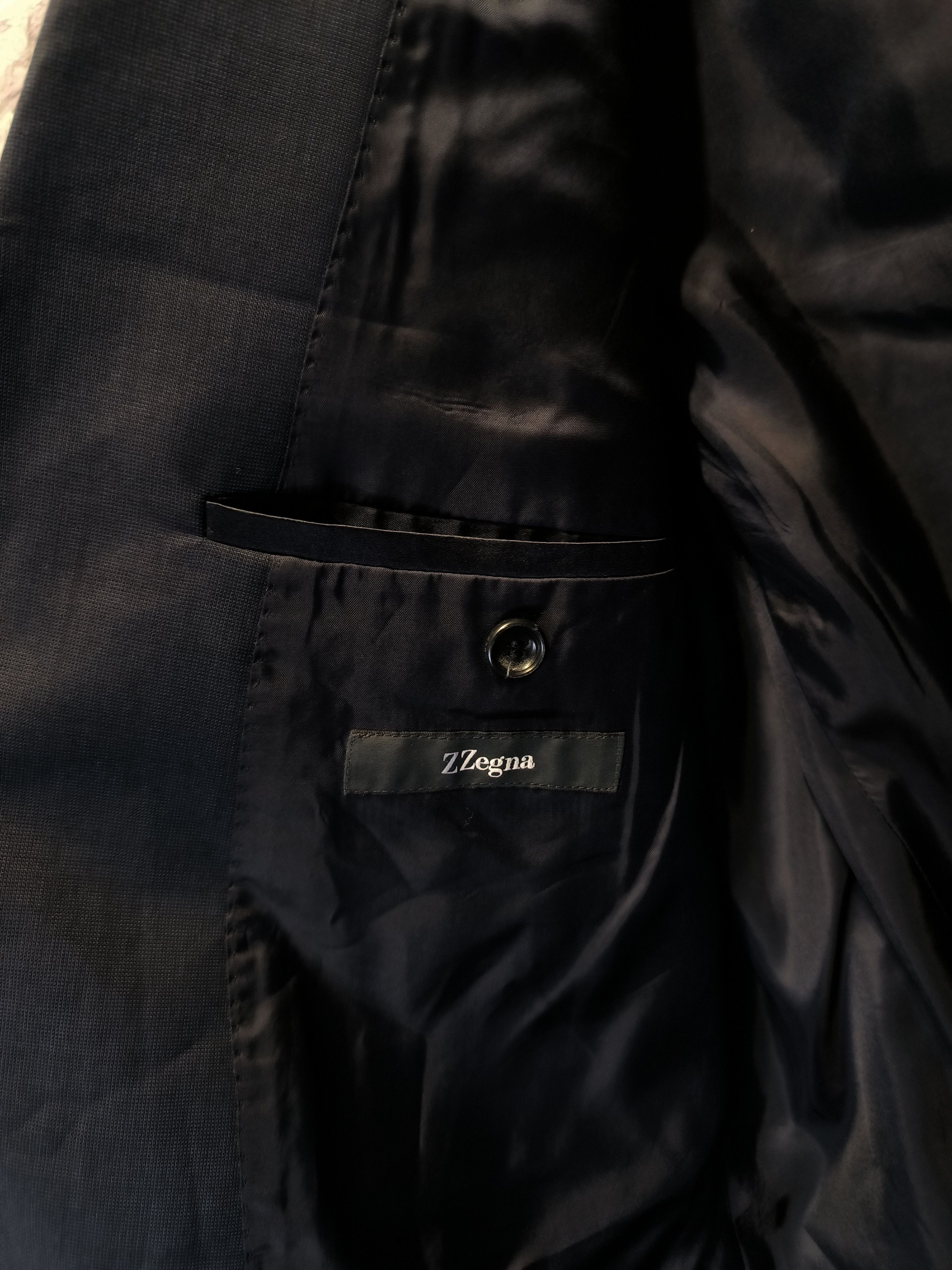 Ermenegildo Zegna × Z Zegna Z Zegna Suit Jacket Black Wool Size 54L - 5 Thumbnail