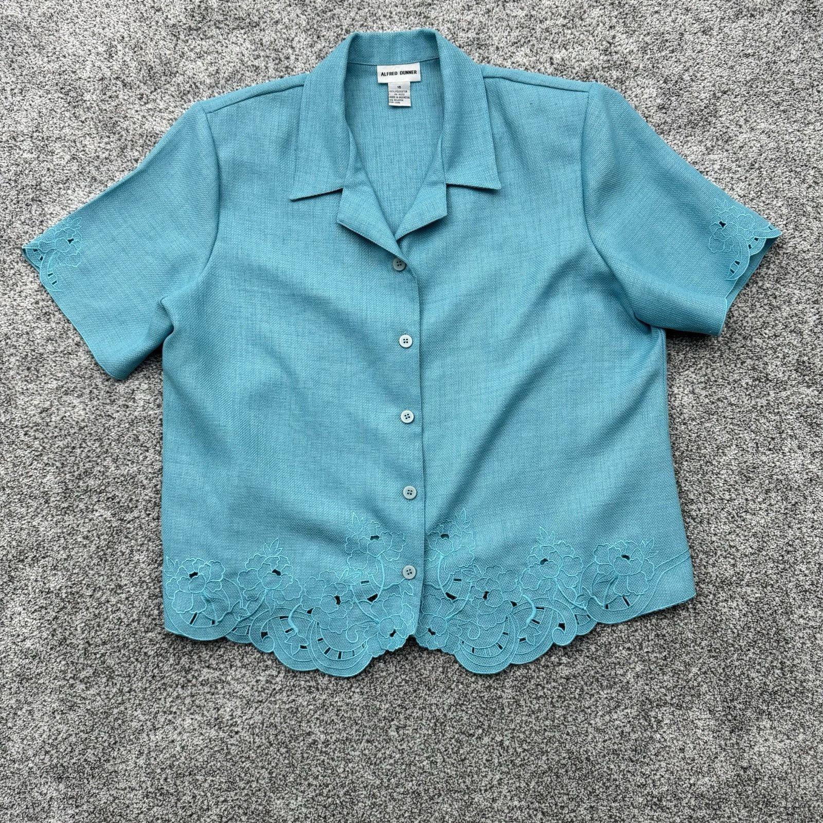 Other Alfred Dunner Blazer Women 16 Embroidered Lace 90s Vintage Size XXL / US 16-18 / IT 52-54 - 1 Thumbnail