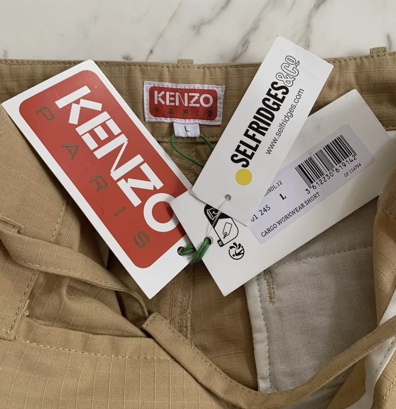 Kenzo Kenzo Kenzo Cargo Workwear Shorts Large Beige Size US 38 / EU 54 - 12 Thumbnail
