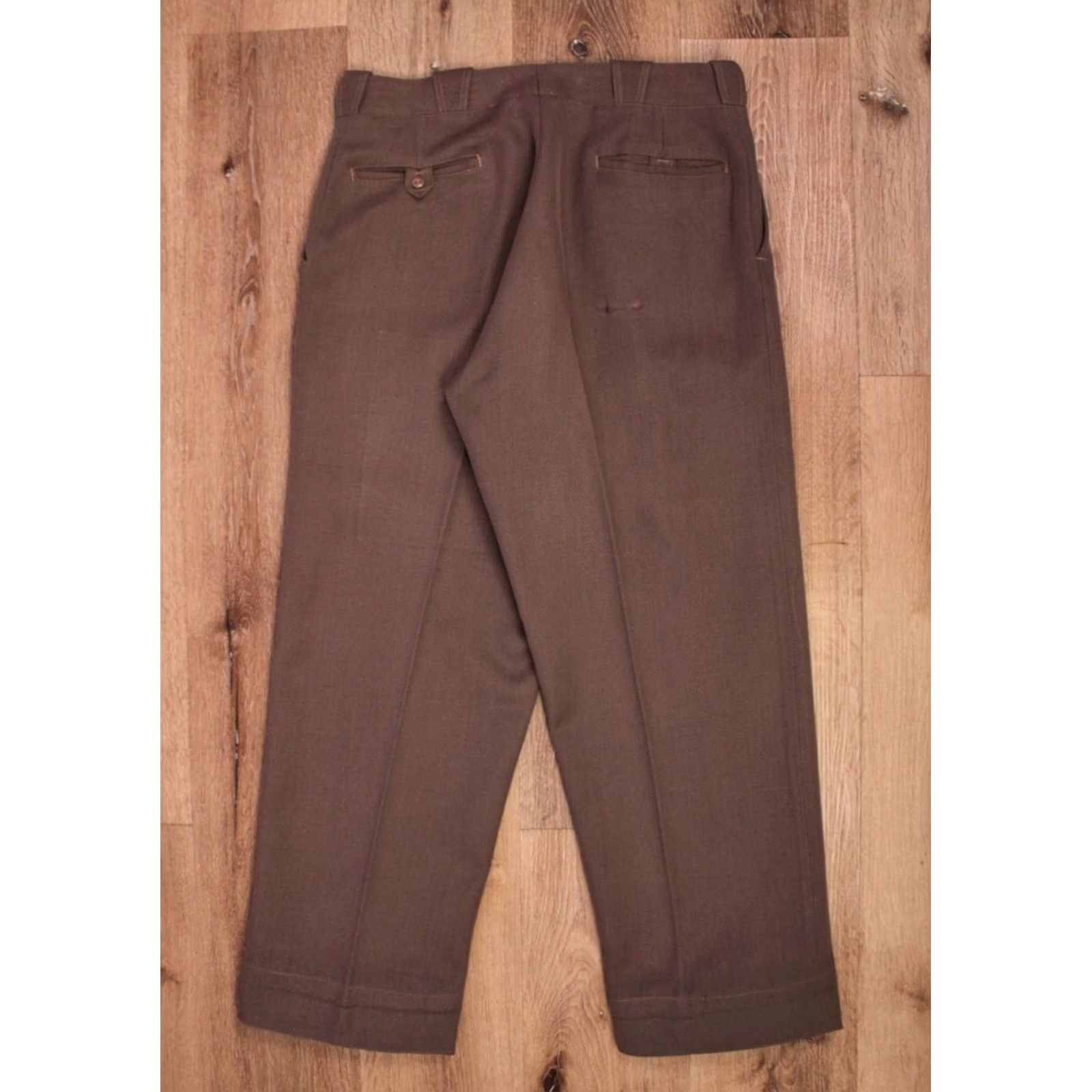 Vintage VINTAGE Day's Ranger Whipcord Hunting Pants 40s 50s Wool Brown Mens 36x30 Size US 36 / EU 52 - 3 Thumbnail