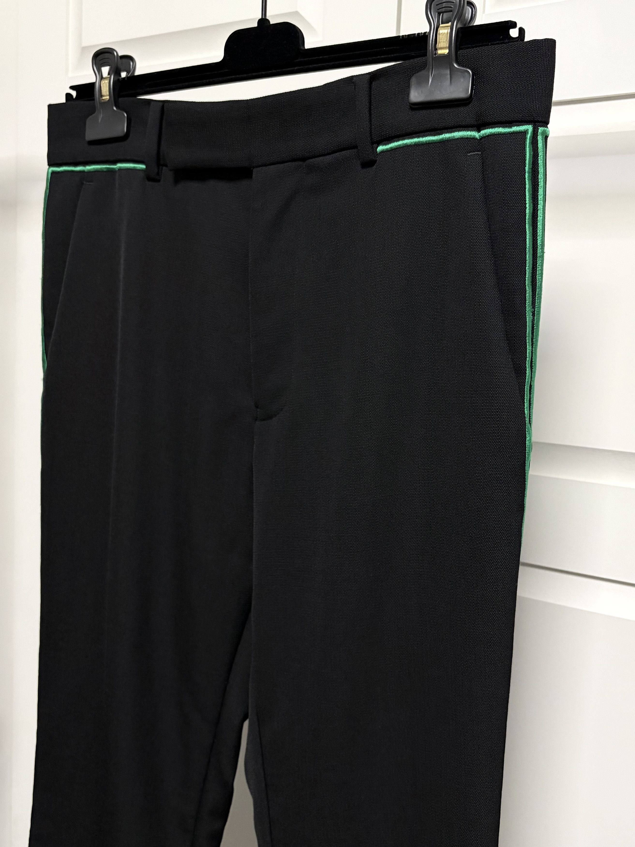Haider Ackermann Haider Ackermann Green Striped Trousers Size US 30 / EU 46 - 7 Thumbnail