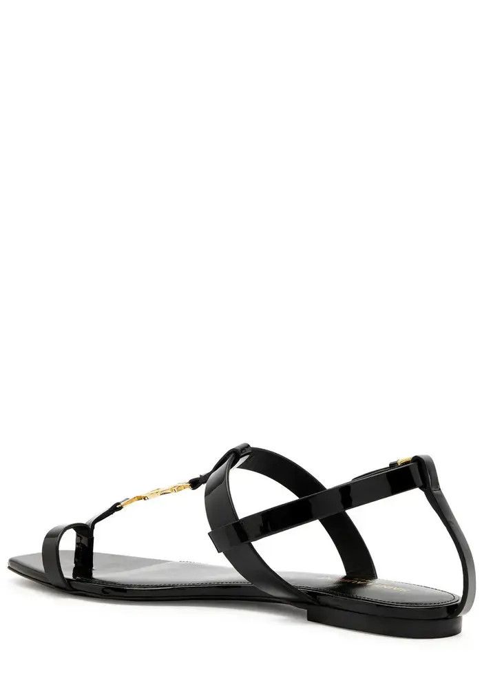 Saint Laurent Paris oc11z1125 Cassandra Sandals in Smooth Leather in Black Size US 4.5 / IT 34.5 - 2 Thumbnail