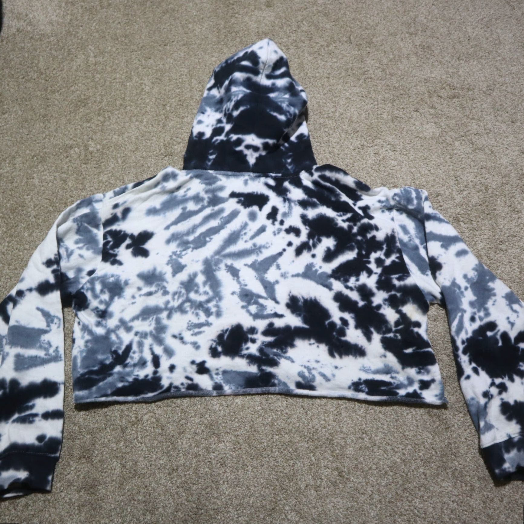 Vintage AC/DC Sweatshirt Tie Dye Vintage Style Pullover Sweater Hoodie Crop Top L Large Gray Size L / US 10 / IT 46 - 8 Thumbnail