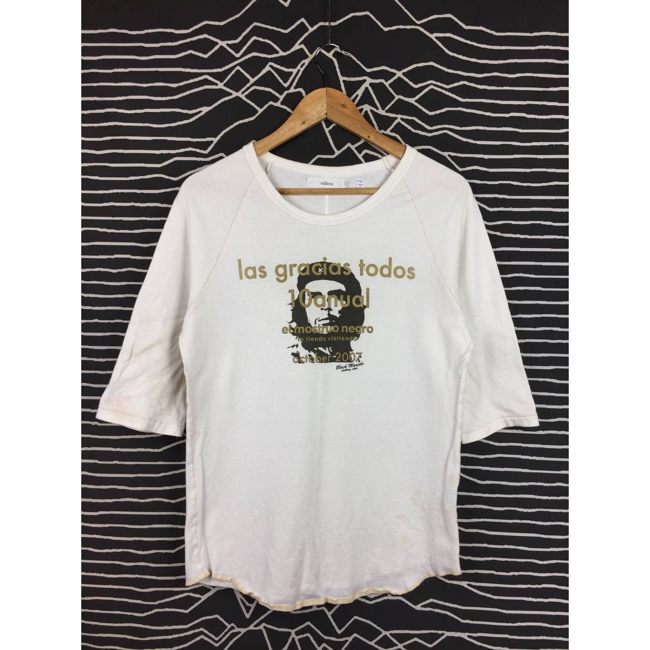 Vintage Milioni Che Guevara Las Gracias Todos 3/4 Sleeve Tee Size US S / EU 44-46 / 1 - 1 Thumbnail