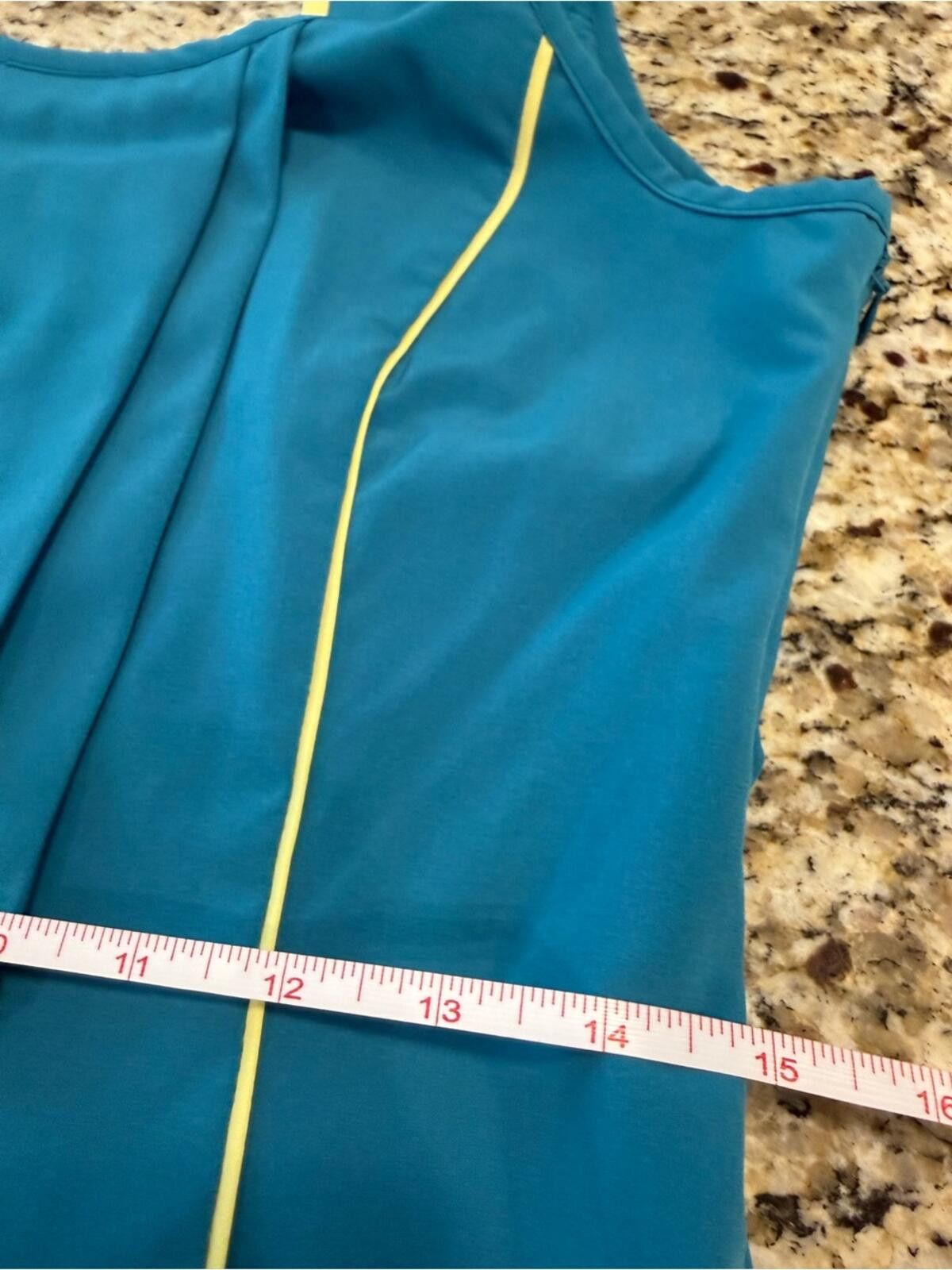 Minnetonka Minuet sleeveless top teal blue yellow trim SZ M Size M / US 6-8 / IT 42-44 - 10 Thumbnail