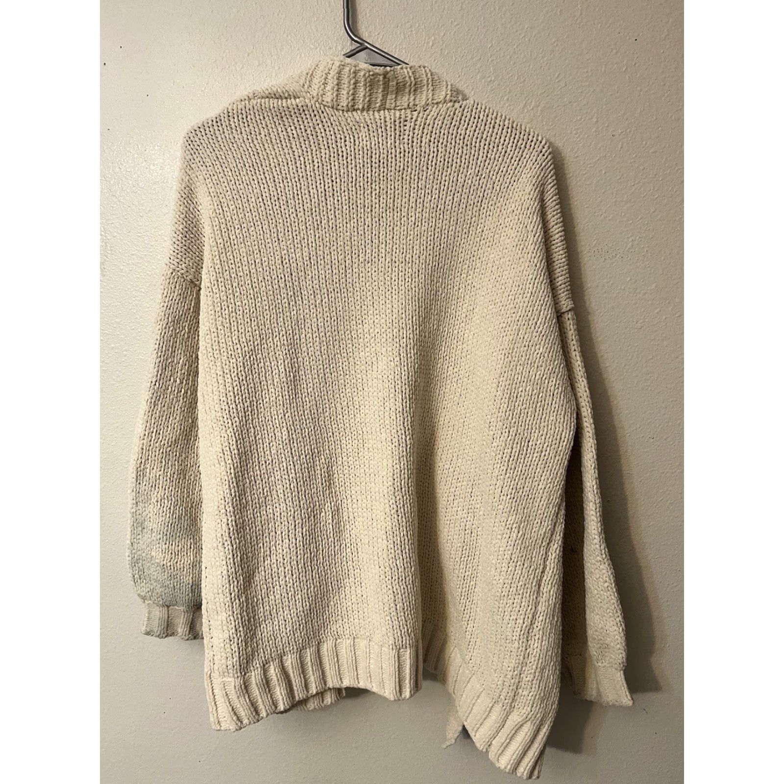 American Eagle Outfitters American Eagle Outfitters Cardigan Sweater Womens Beige Size Small Open Front Hood Size S / US 4 / IT 40 - 3 Thumbnail