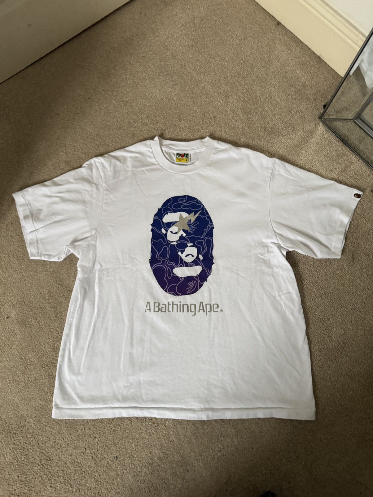 Bape Bape “Line” Camo Ape Head T-shirt Size US M / EU 48-50 / 2 - 1 Thumbnail