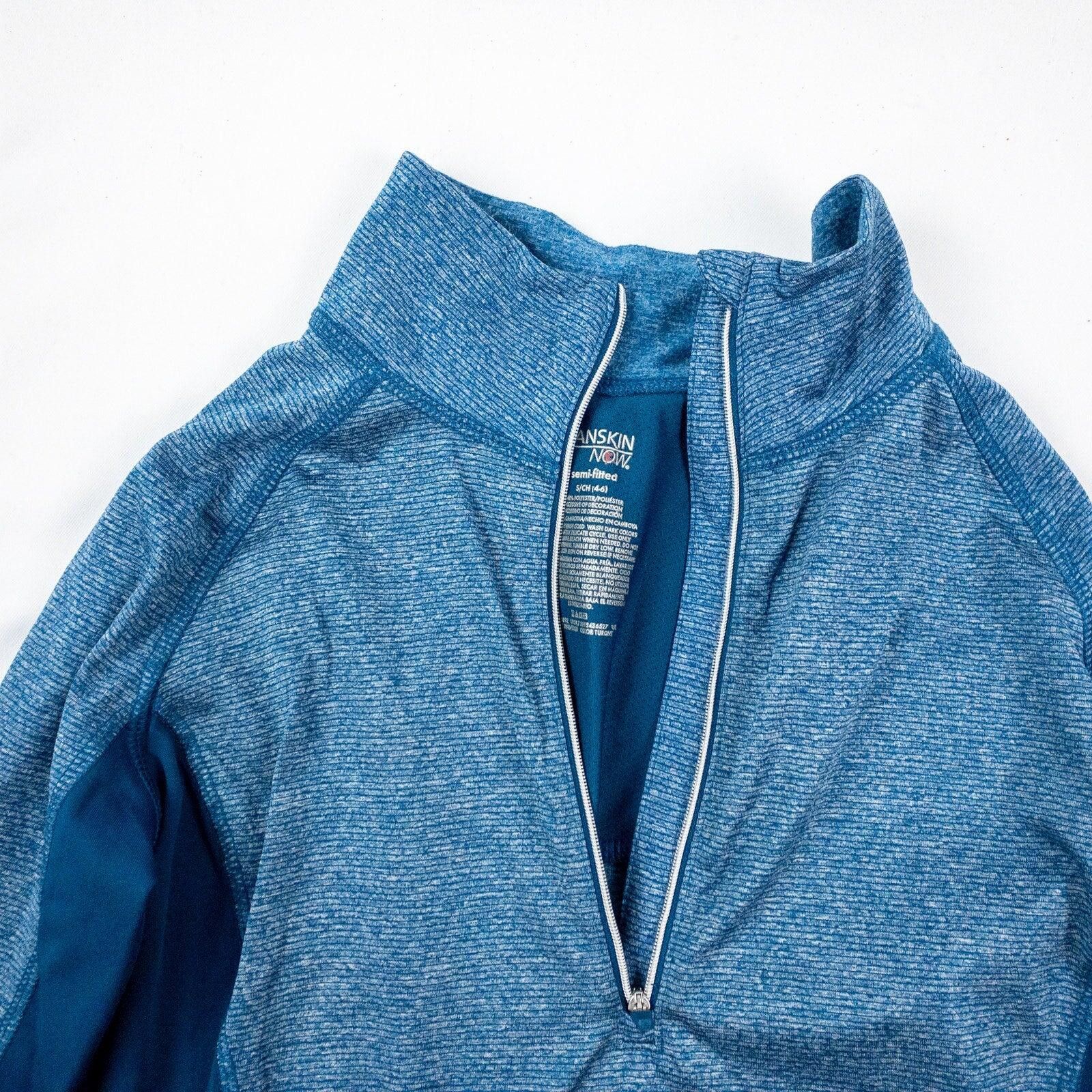 Other Danskin Blue Quarter Zip Jacket Pullover Womens Small Size ONE SIZE - 3 Thumbnail